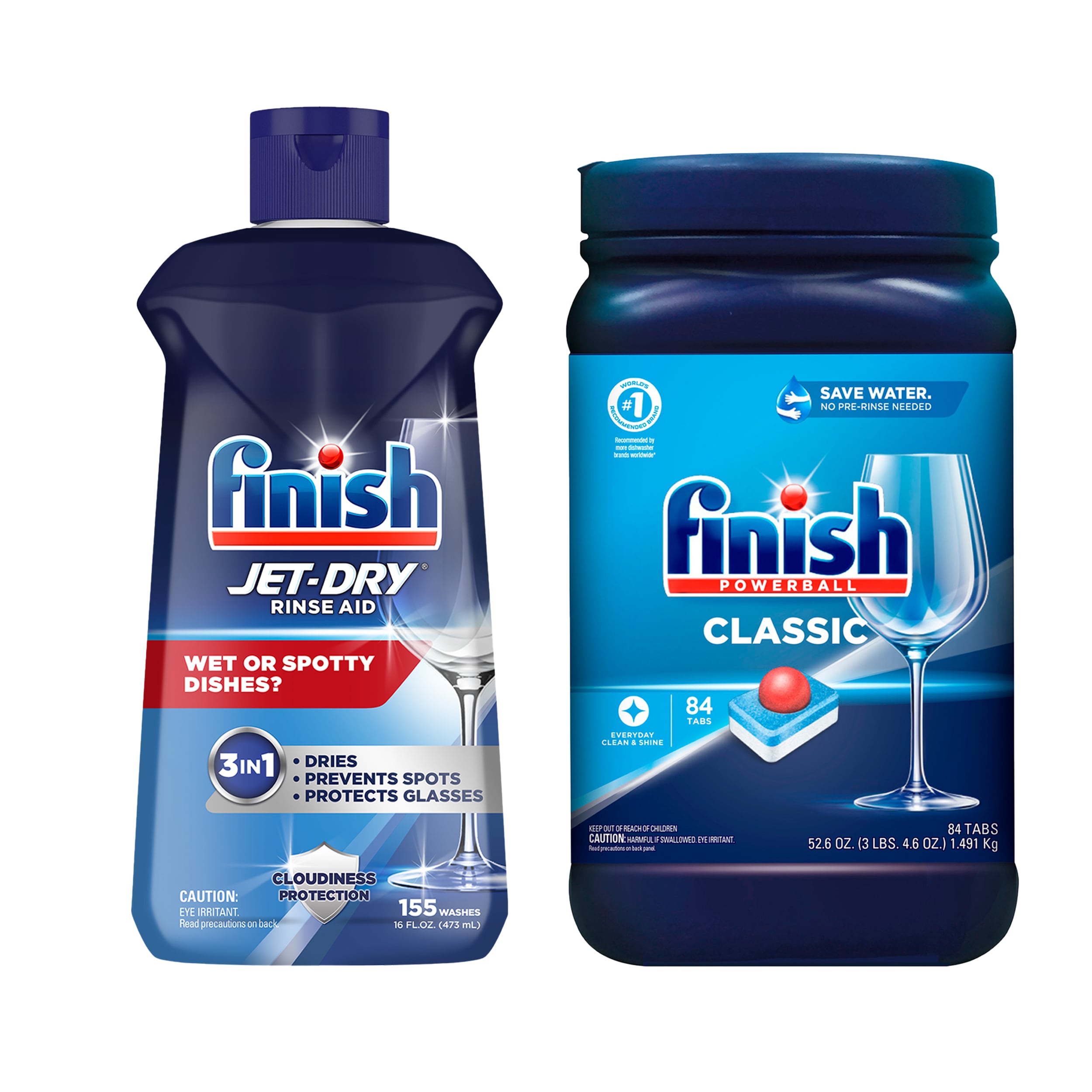 Shop Finish Classic 84-Count Dishwasher Detergent & Jet Dry Rinsing Agent  Bundle at