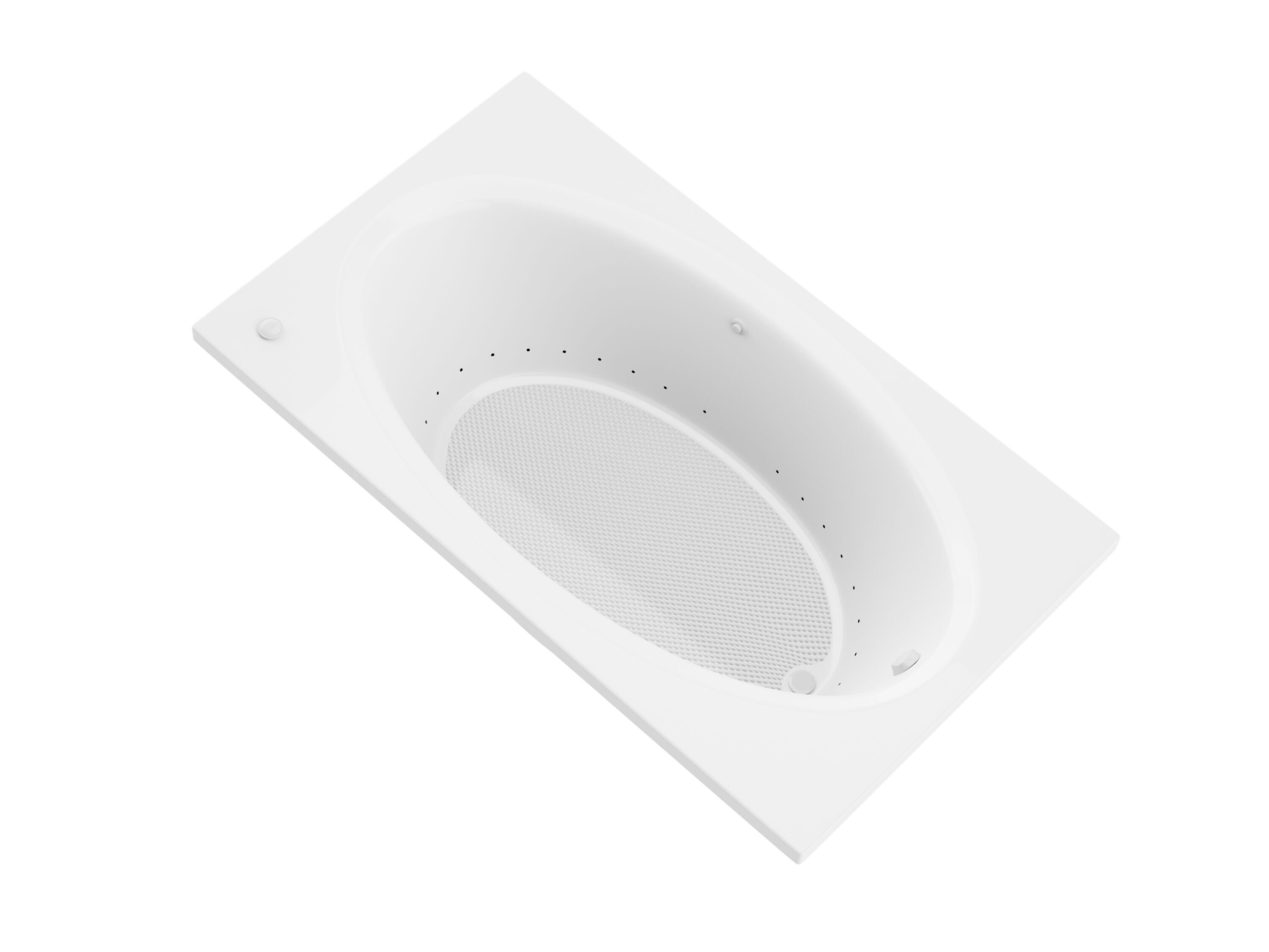 Partridge 60-in x 42-in White Acrylic Oval Drop-In Air Bath (Left Drain) | - Endurance LS4272VAL