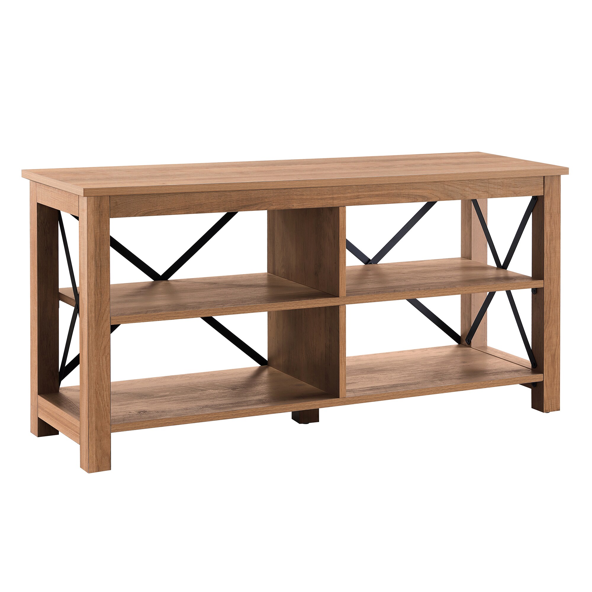 Hailey Home TV0841 Sawyer Modern/Contemporary Golden Oak TV stand ( Accommodates TVs up to 55-in )