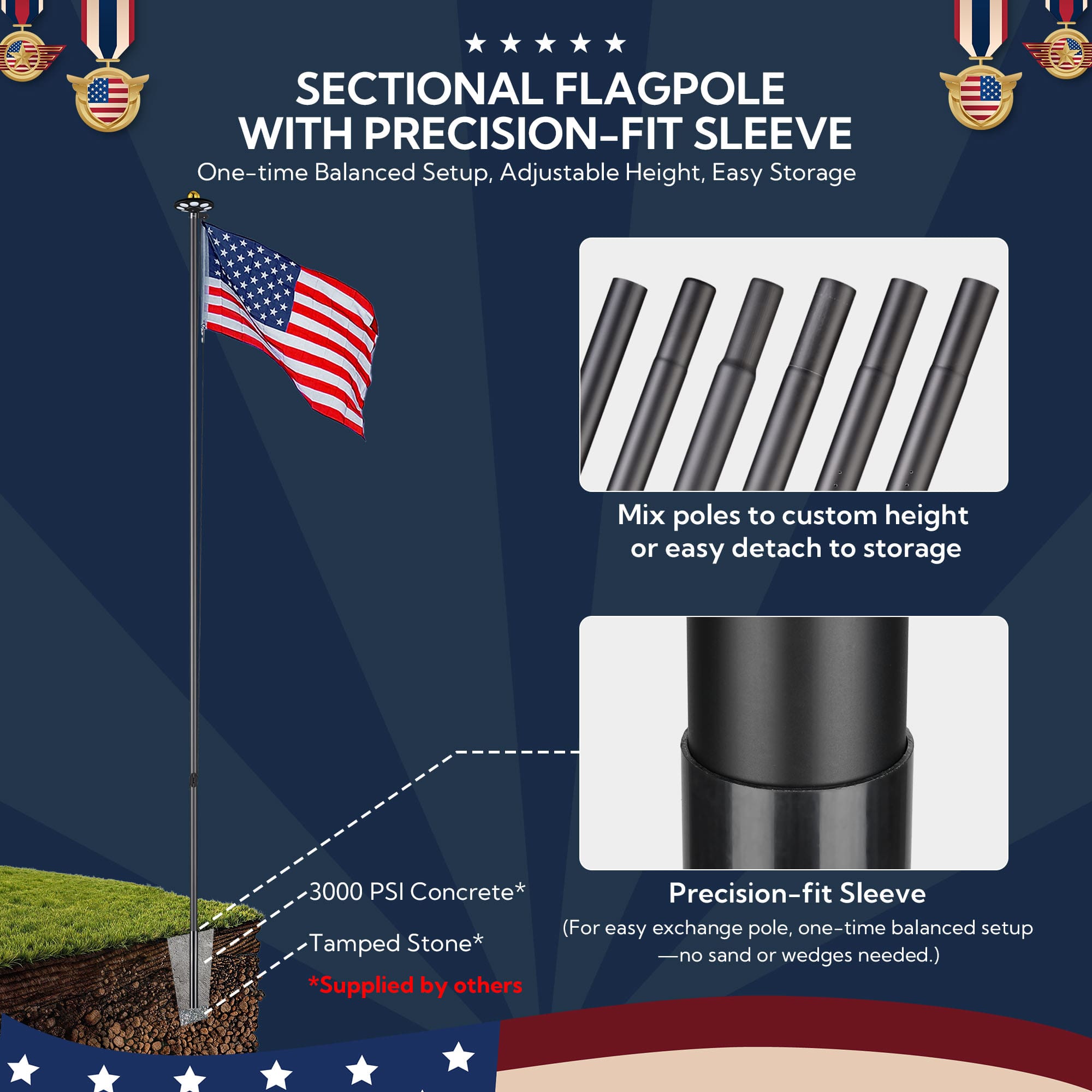 Yescom 22FLPSET033-25S06-LO Flag-Poles - View #8