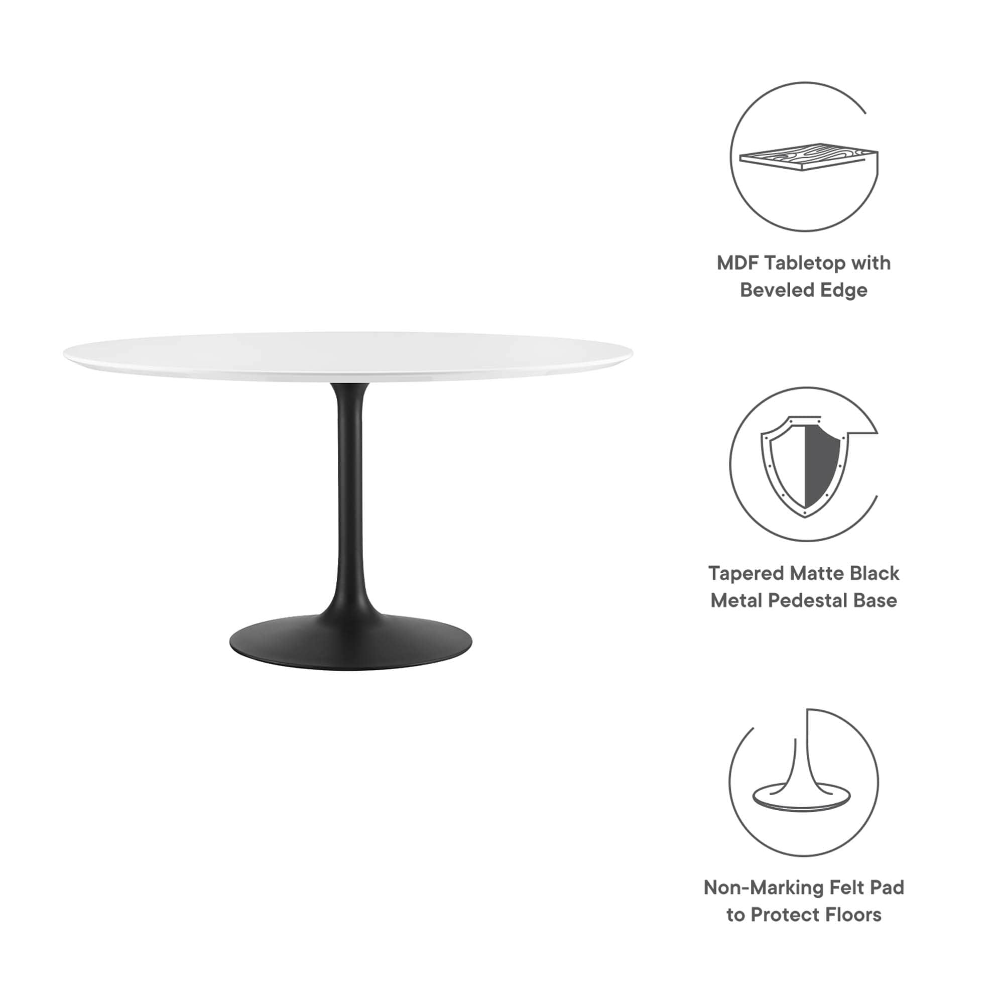 Modway EEI-3523-BLK-WHI Dining-Tables - View #2