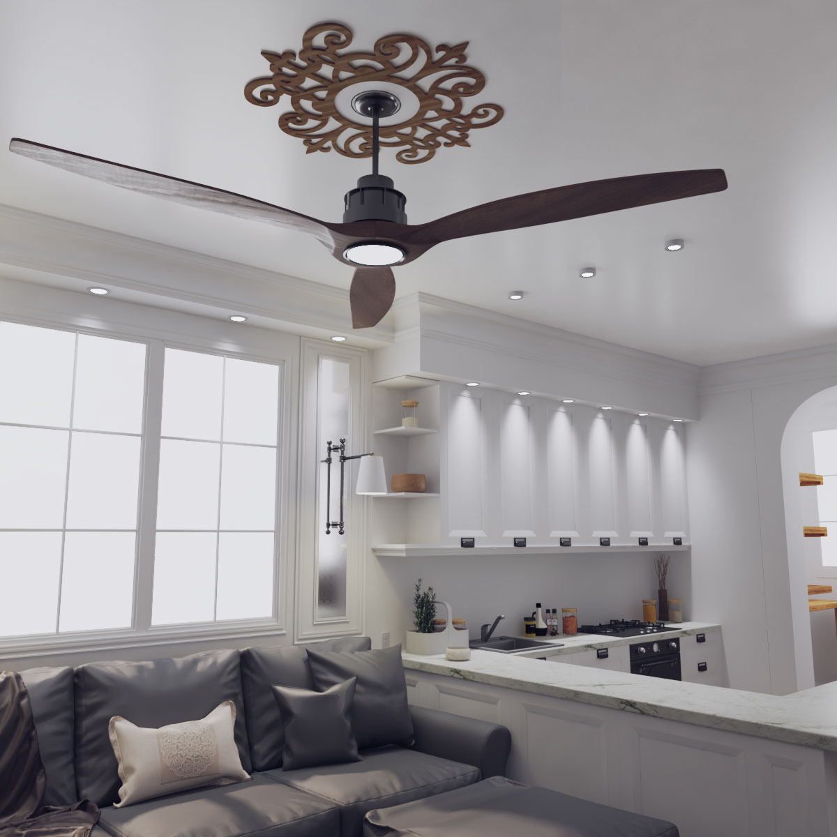 Ekena Millwork CMWP16X16X0250DIWA Ceiling-Medallions - View #8
