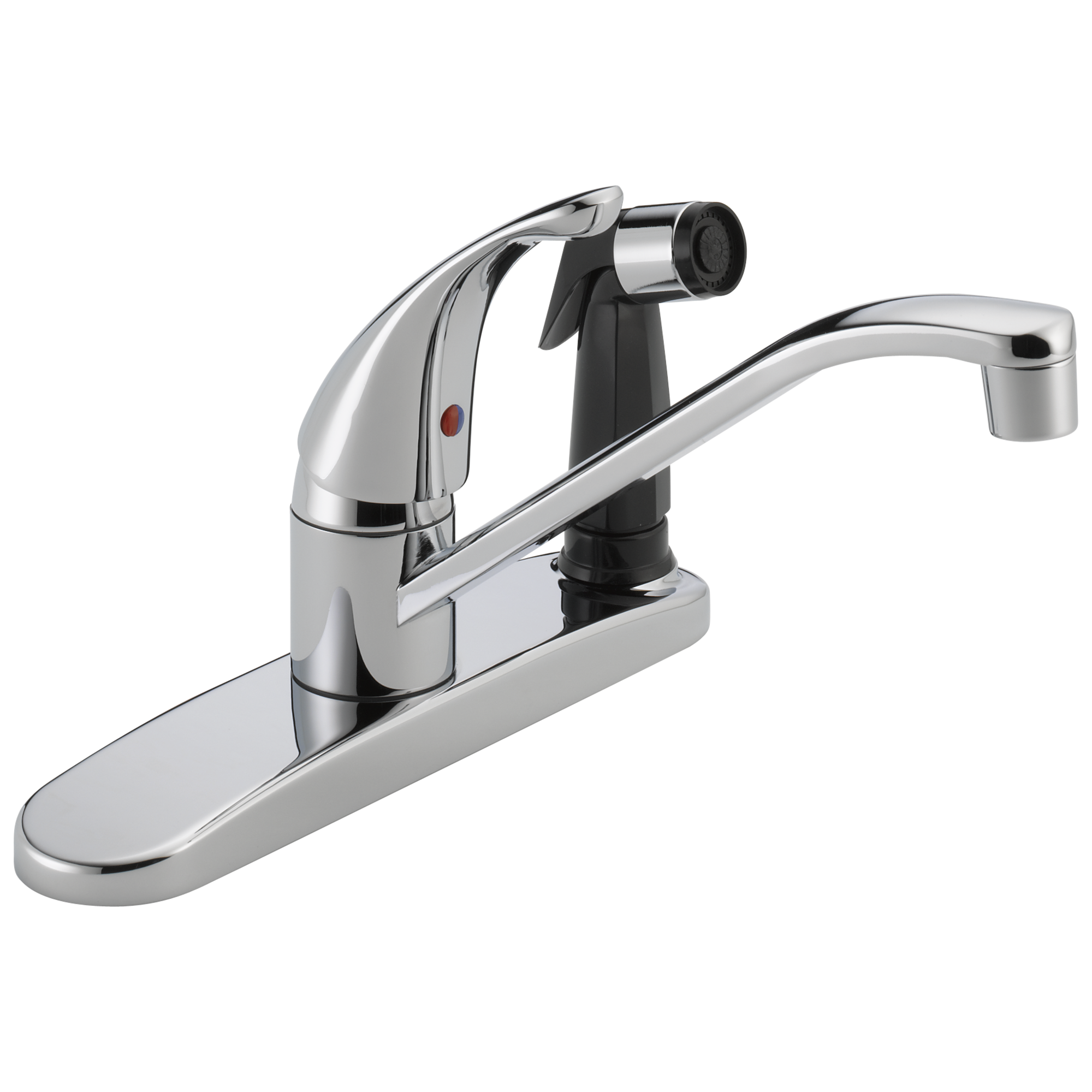 Peerless P114LF Core Chrome Single Handle Deck-mount Kitchen Faucet ( Side Sprayer Included )