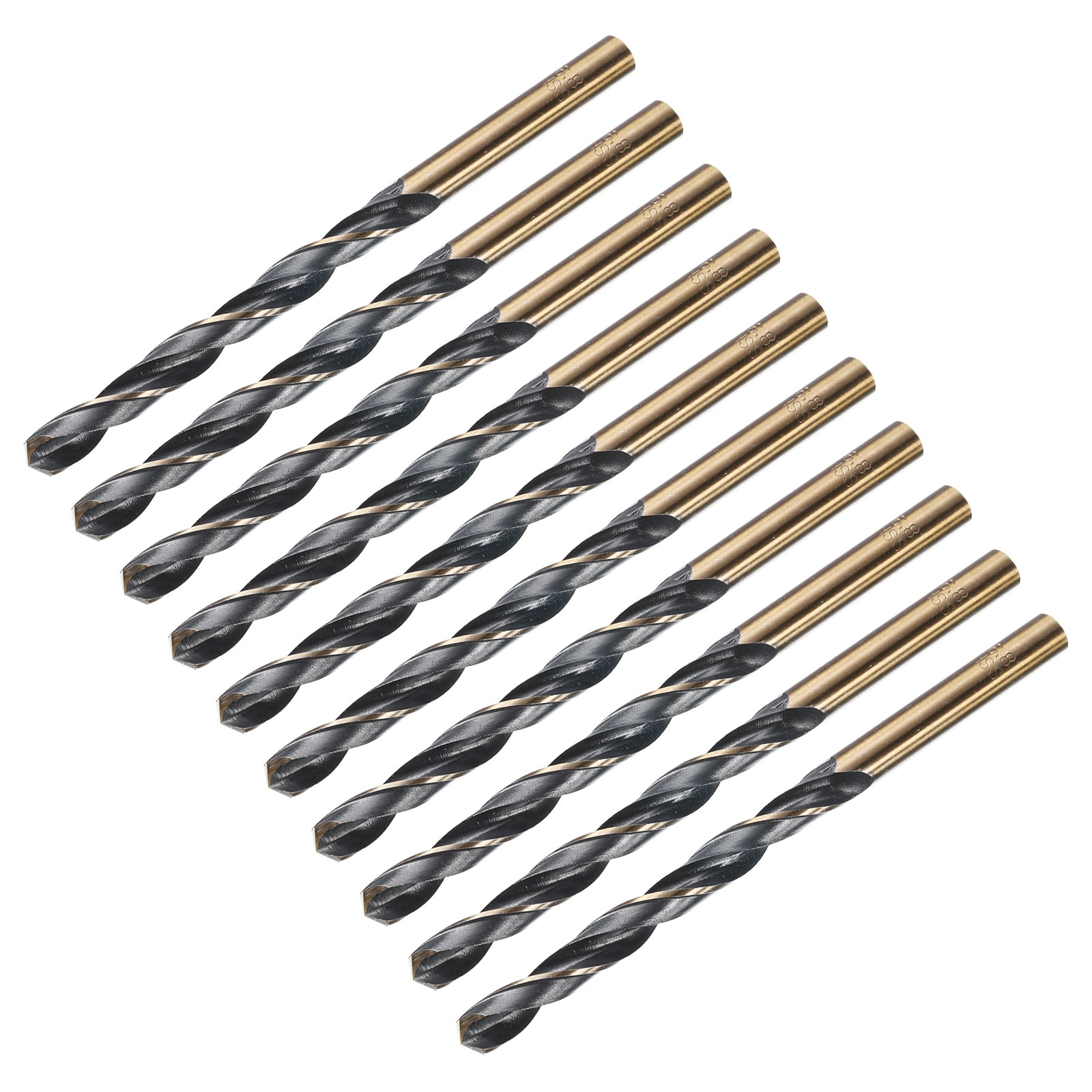Unique Bargains 10pcs Straight Shank Twist Drill Bits 6.8mm Gold ...