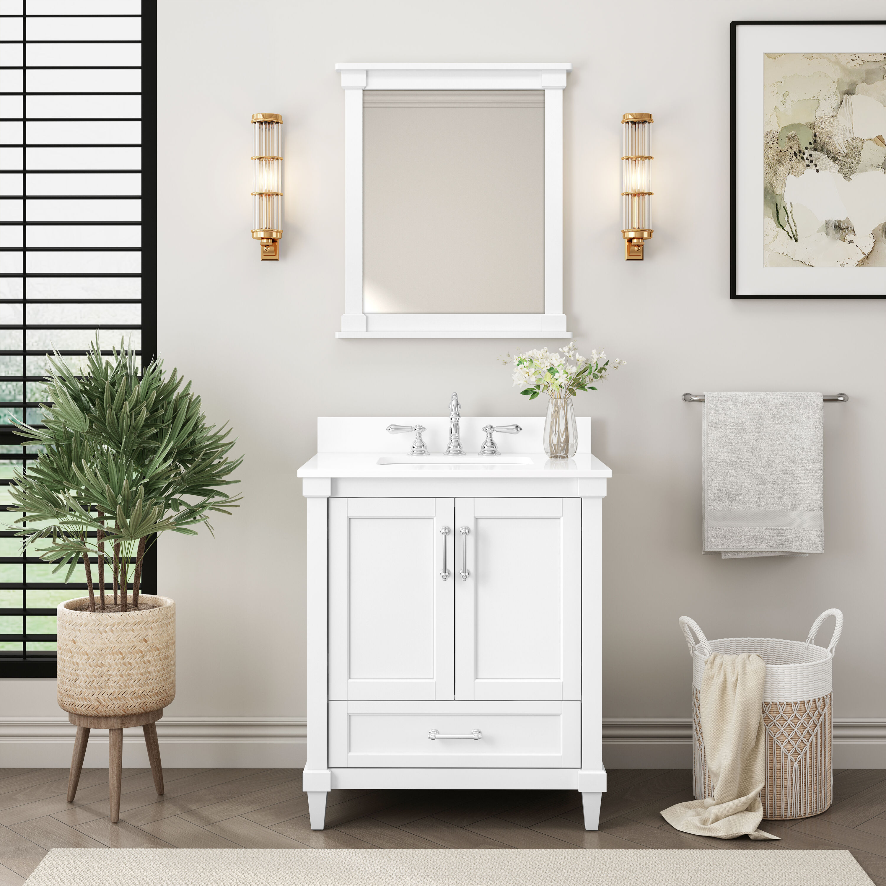 allen + roth TJ02-08V3022WH Bath-Vanity-Combo - View #6