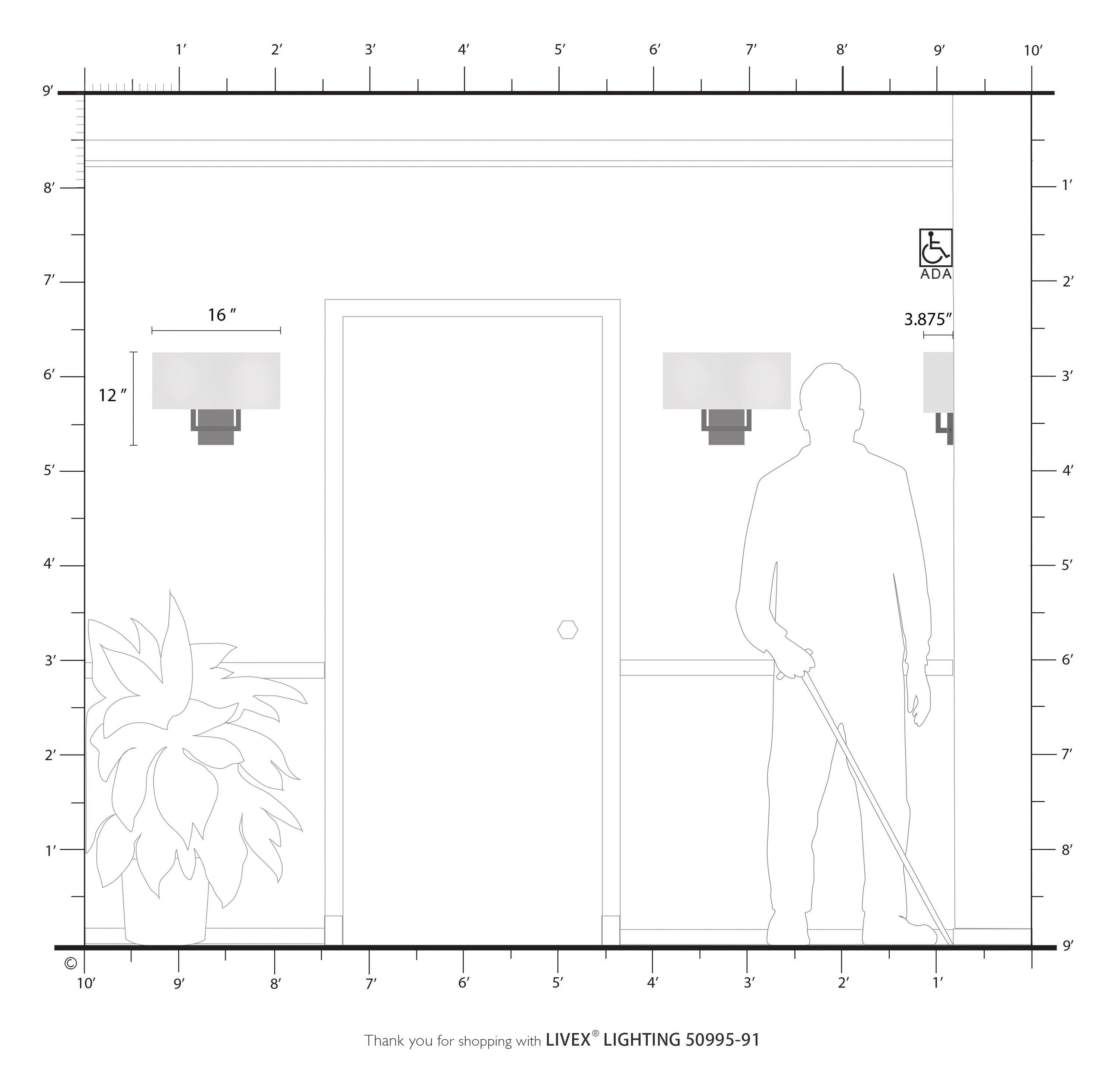 Brushed Nickel 2-Light Wall Sconce with Oatmeal Fabric Shade