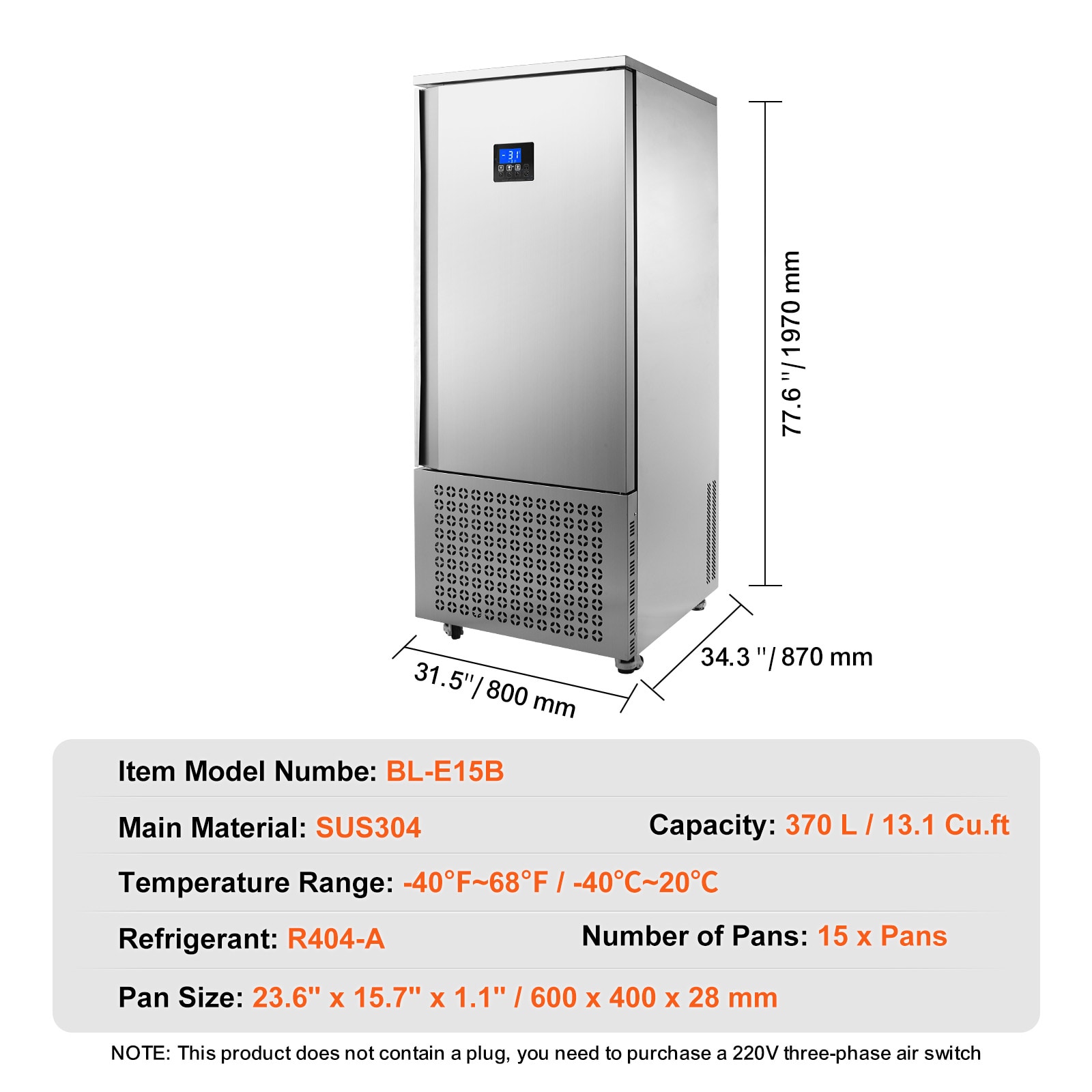 VEVOR SCHXSDJ300L406414V4 Commercial-Freezers - View #7