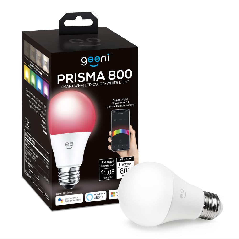 interval usund lejer Geeni Prisma 800 60-Watt EQ A19 Full Color Medium Base (e-26) Dimmable LED Light  Bulb in the General Purpose LED Light Bulbs department at Lowes.com