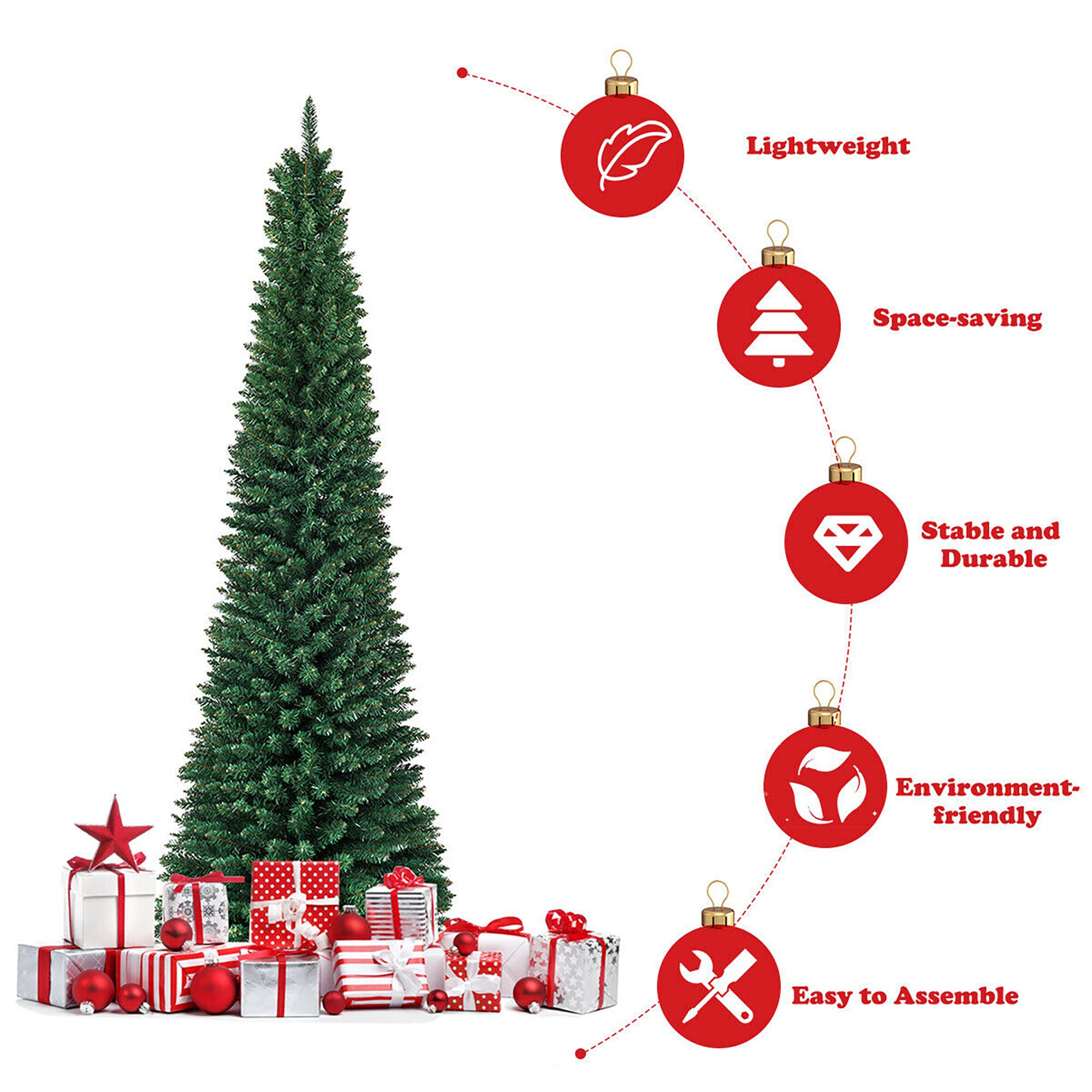Forclover ALHY-655CM Artificial-Christmas-Trees - View #4
