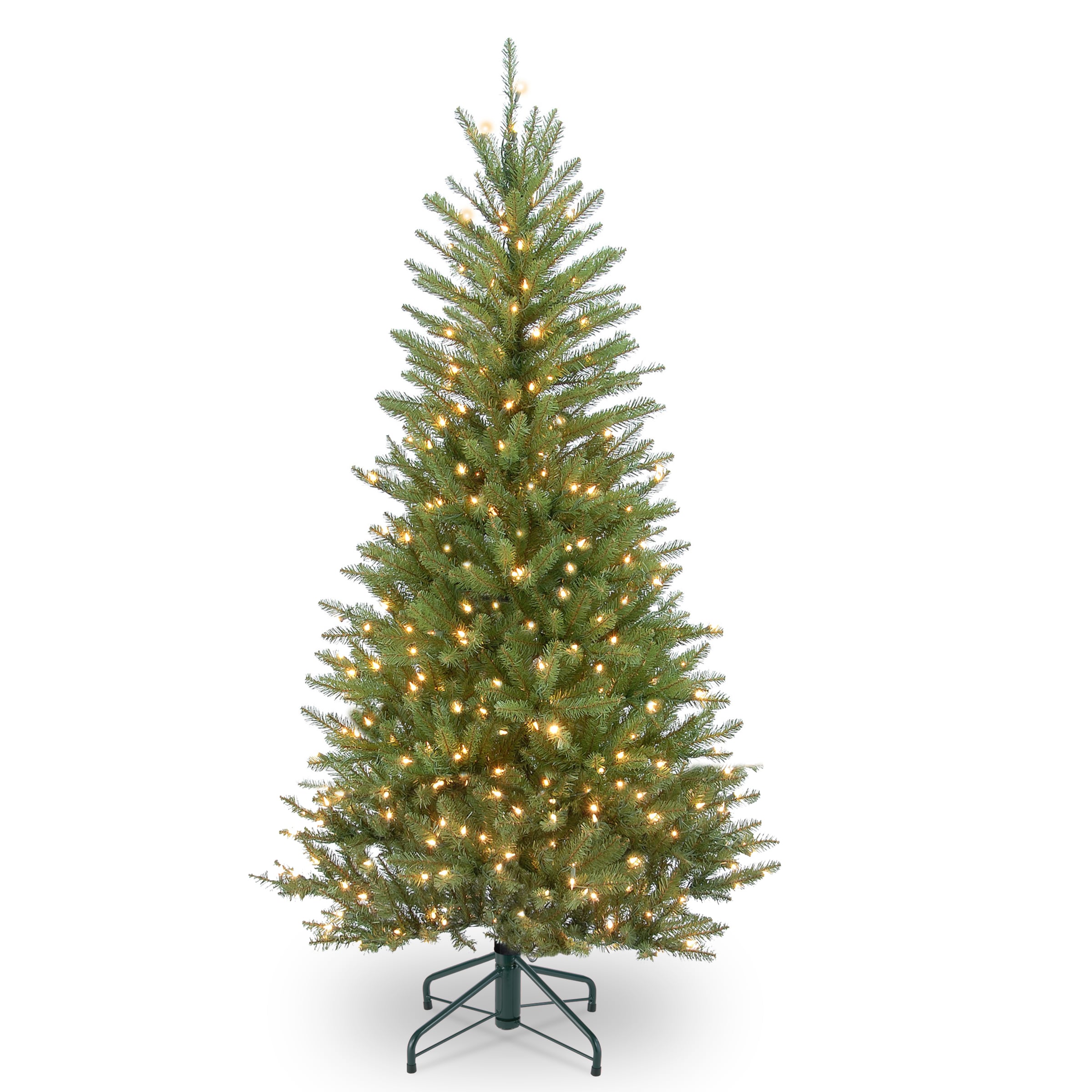 National Tree Company DUSLH1-45LO 4.5-Feet Pre-lit Slim Artificial Christmas Tree with Clear Incandescent Lights