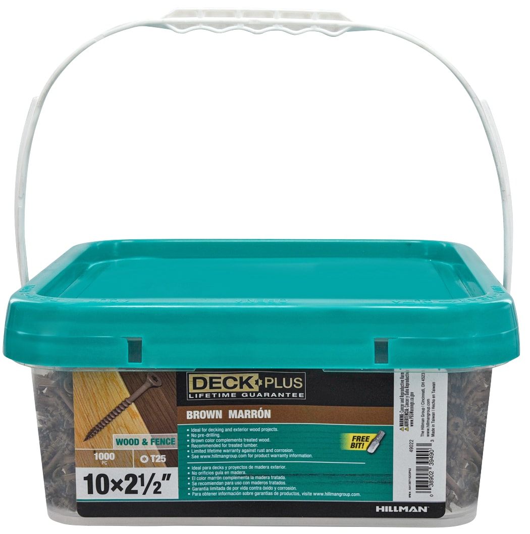 Deck Plus 49022 #10 x 2-1/2-in Wood to wood Deck Screws ( 1000 -Per Box )