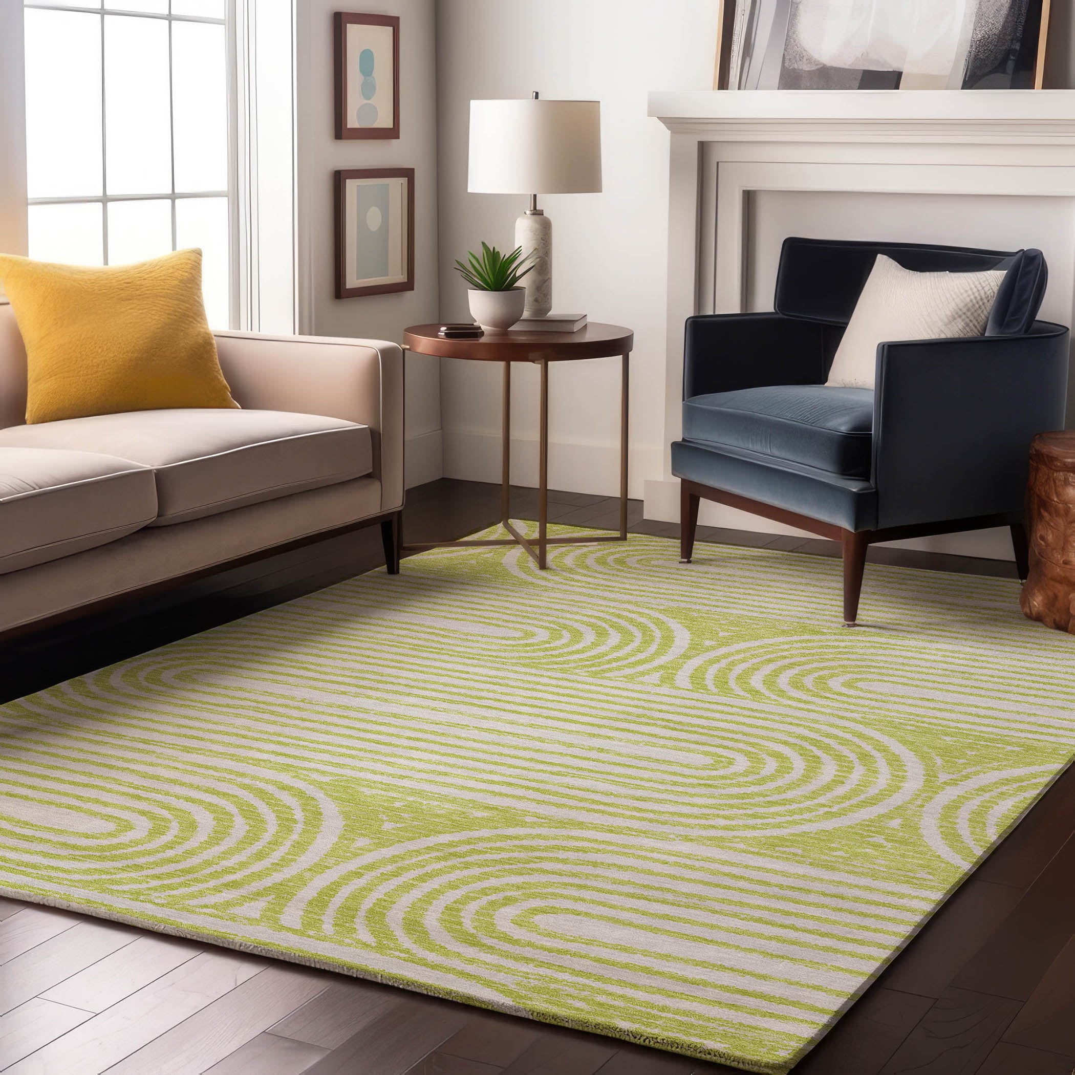 Addison Rugs AMF570BR30X46 Mayfield AMF570BR 2 x 3 (ft) Loomed Polyester Brown Rectangular Indoor Geometric Machine washable Area rug