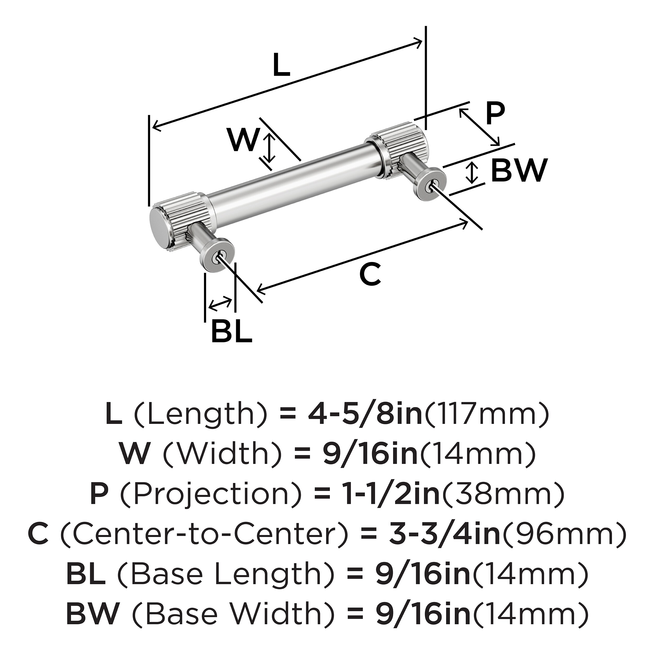Amerock BP3780326 Cabinet-Pulls - View #4