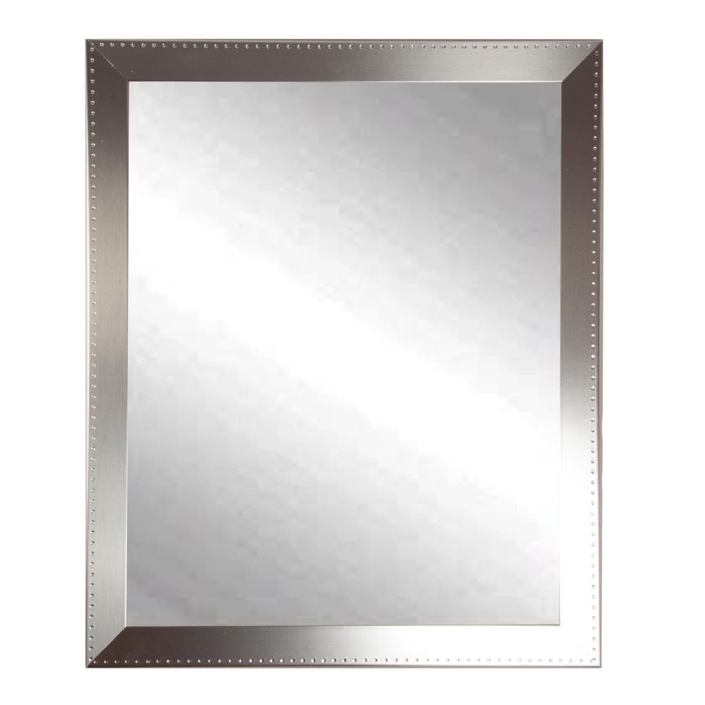 BrandtWorks 30-in W x 48-in H Silver Framed Wall Mirror in the