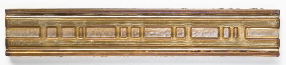 Oceanside Glass & Tile 145808 Fire and Form 5-Pack Copper Iridescent 1-1/2-in x 8-in Glass Listello Tile (0.4166-sq. ft/ Box Only)