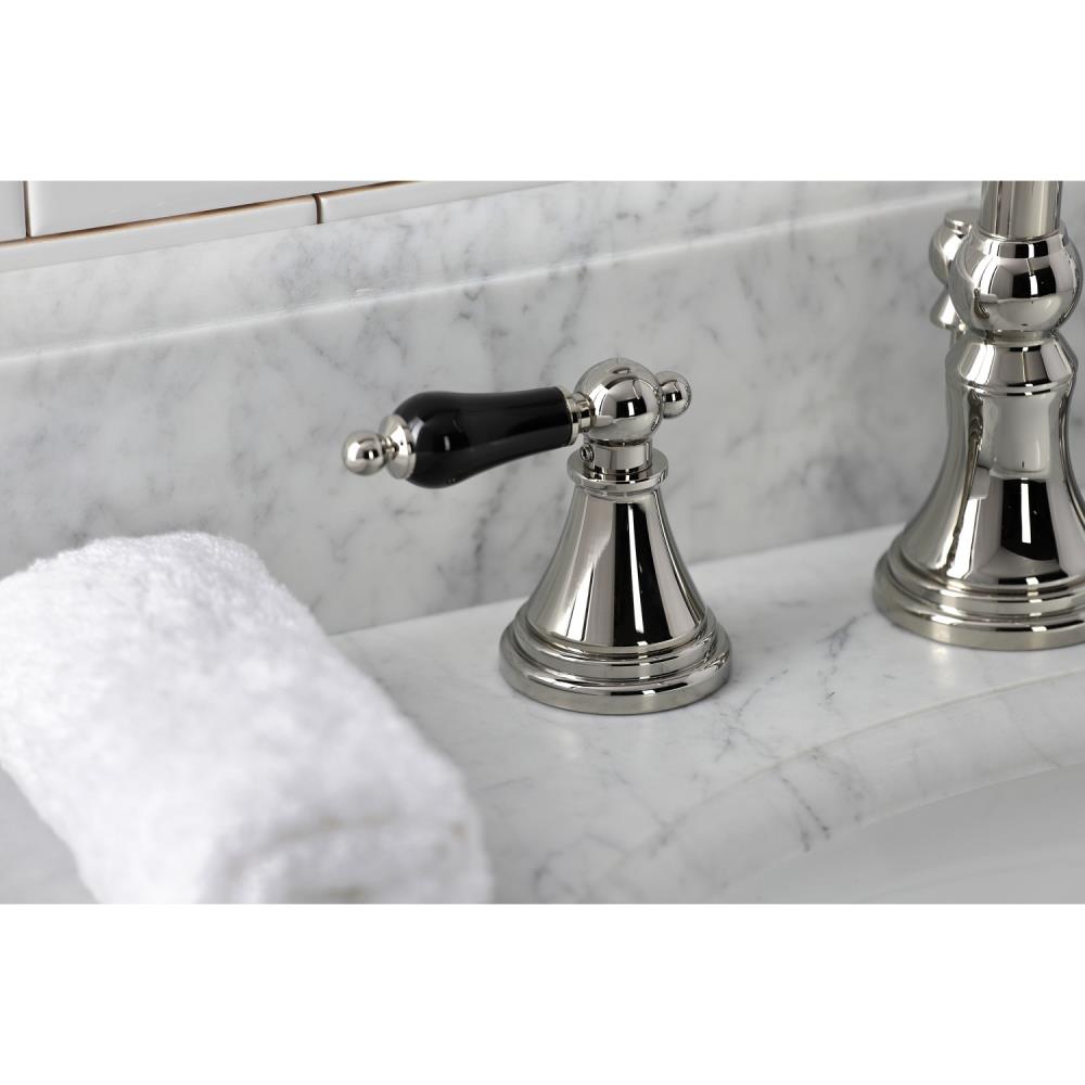 Kingston Brass Duchess Polished Nickel Widespread 2 Handle Bathroom Sink Faucet With Drain At 1039