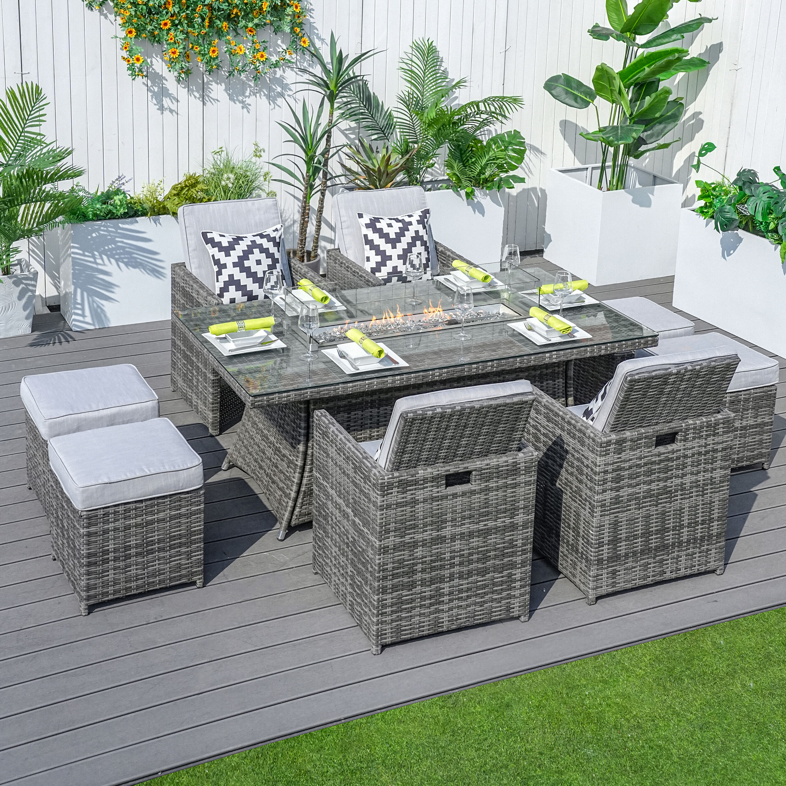 Moda Furnishings 1634R-4OT-G Patio-Dining-Sets - View #2