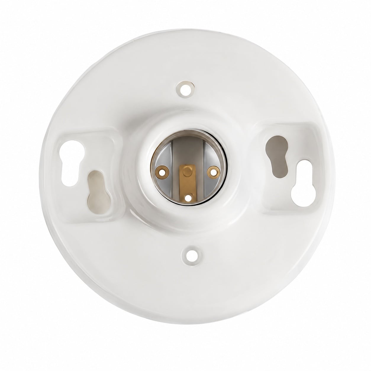 Aoibox  4 Pack E26 Medium Base Porcelain Keyless Ceiling Light Socket White Lamp Holder 660W 250V for Standard