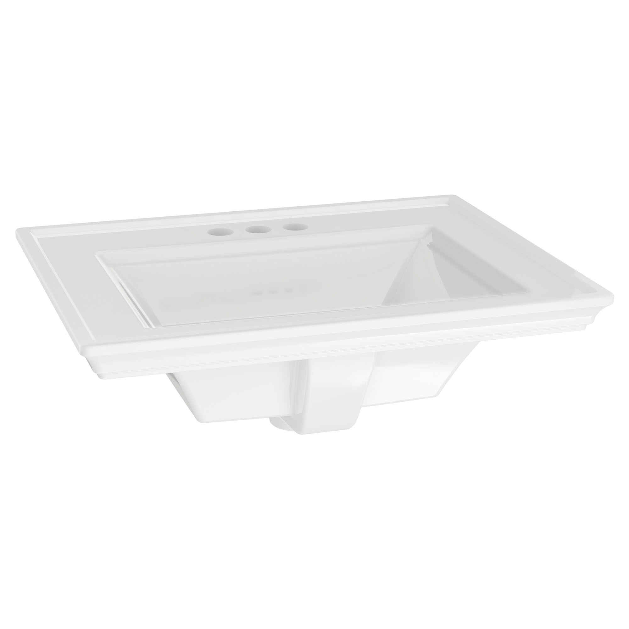 American Standard Town square s White Fire Clay Drop-In Rectangular Modern Bathroom Sink (24-in x 19.0625-in)