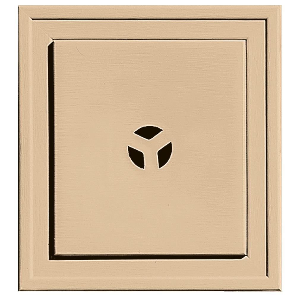 Builders Edge 130110003045 7.3125-in x 7.3125-in Sandstone Maple Vinyl Universal Mounting Block
