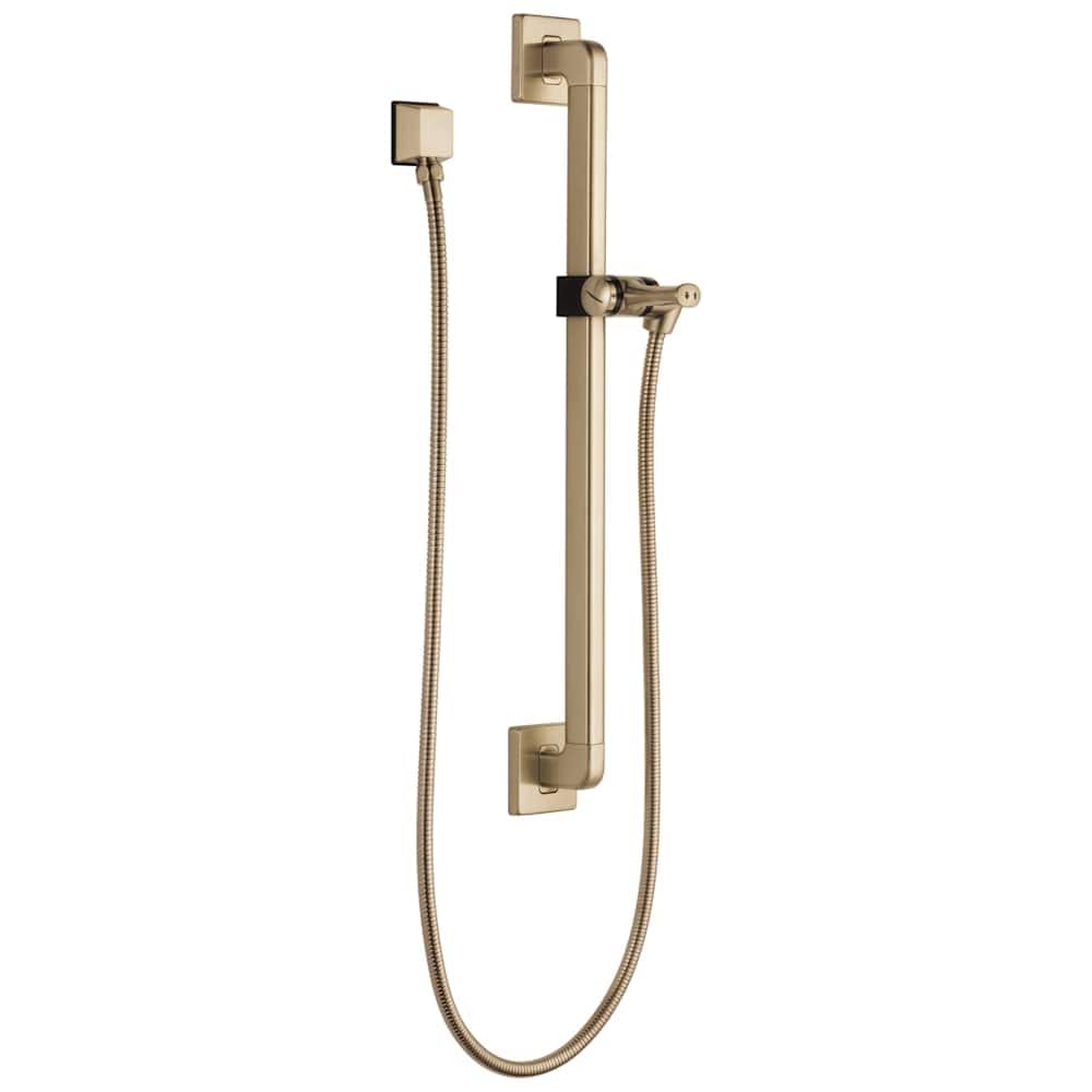  51500 Universal Showering Angular 24 Inch Slide Bar / Grab Bar Set with Hose and Elbow