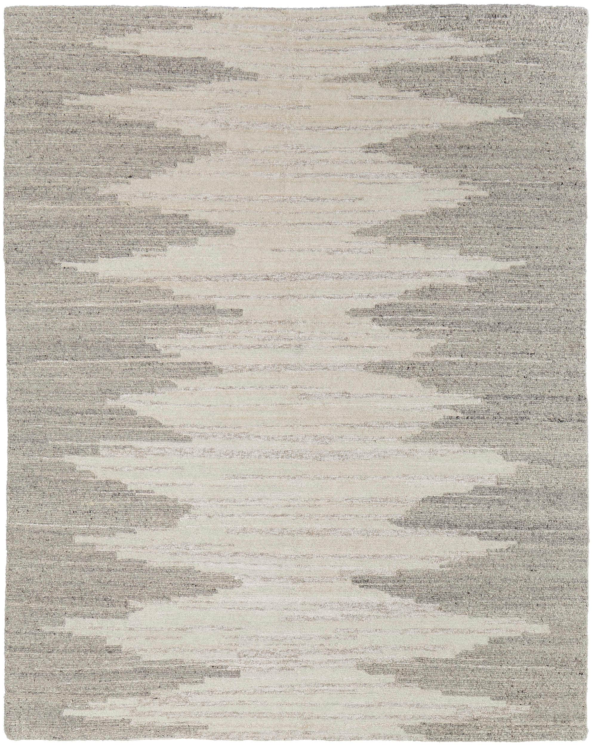 Room Envy NAVR8915IVYGRYI10 2 x 10 (ft) Loomed Wool Ivory/Tan Rectangular Indoor Runner rug