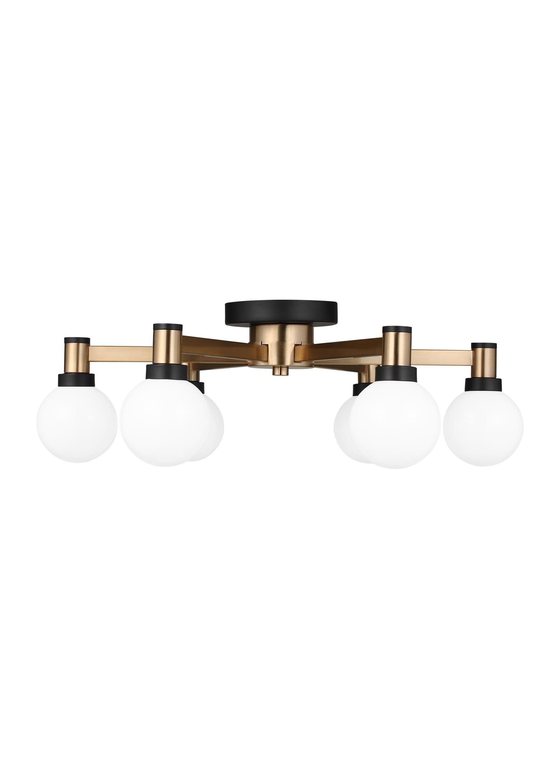 Generation Lighting 7000506-848 Judd 6 -Light 24-in Satin Brass Semi Flush Mount Light