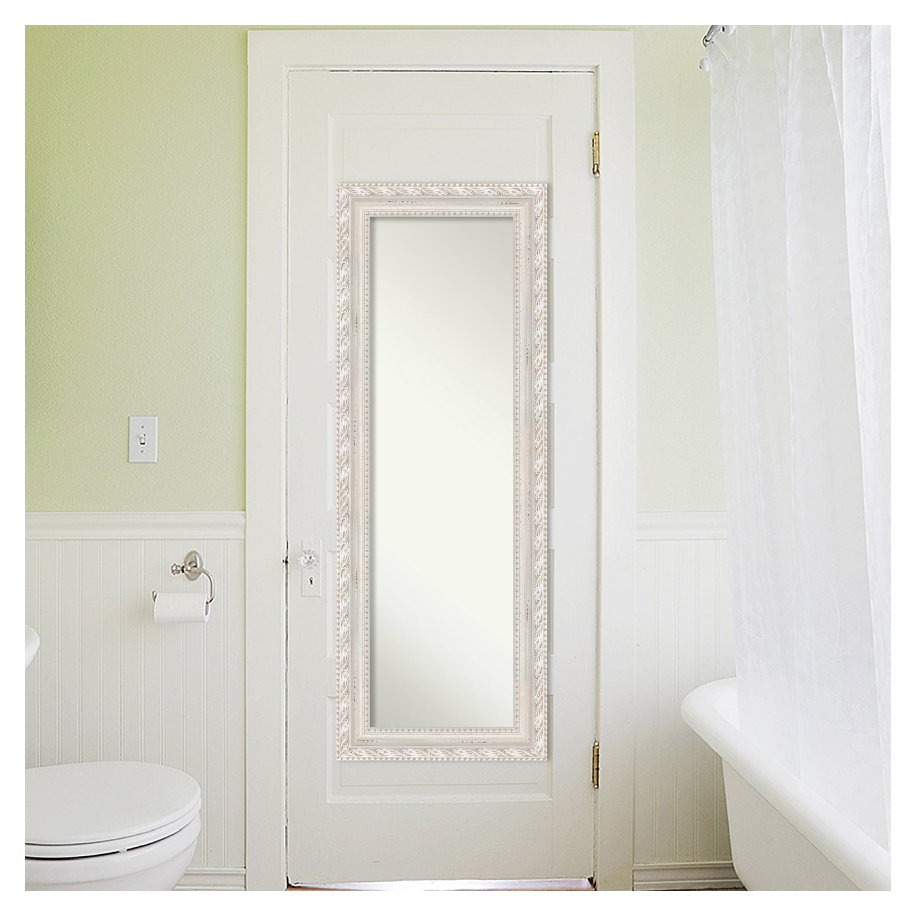 20"x54" Non-Beveled Opera Wood Door Mirror, Wall-Mountable - Amanti Art