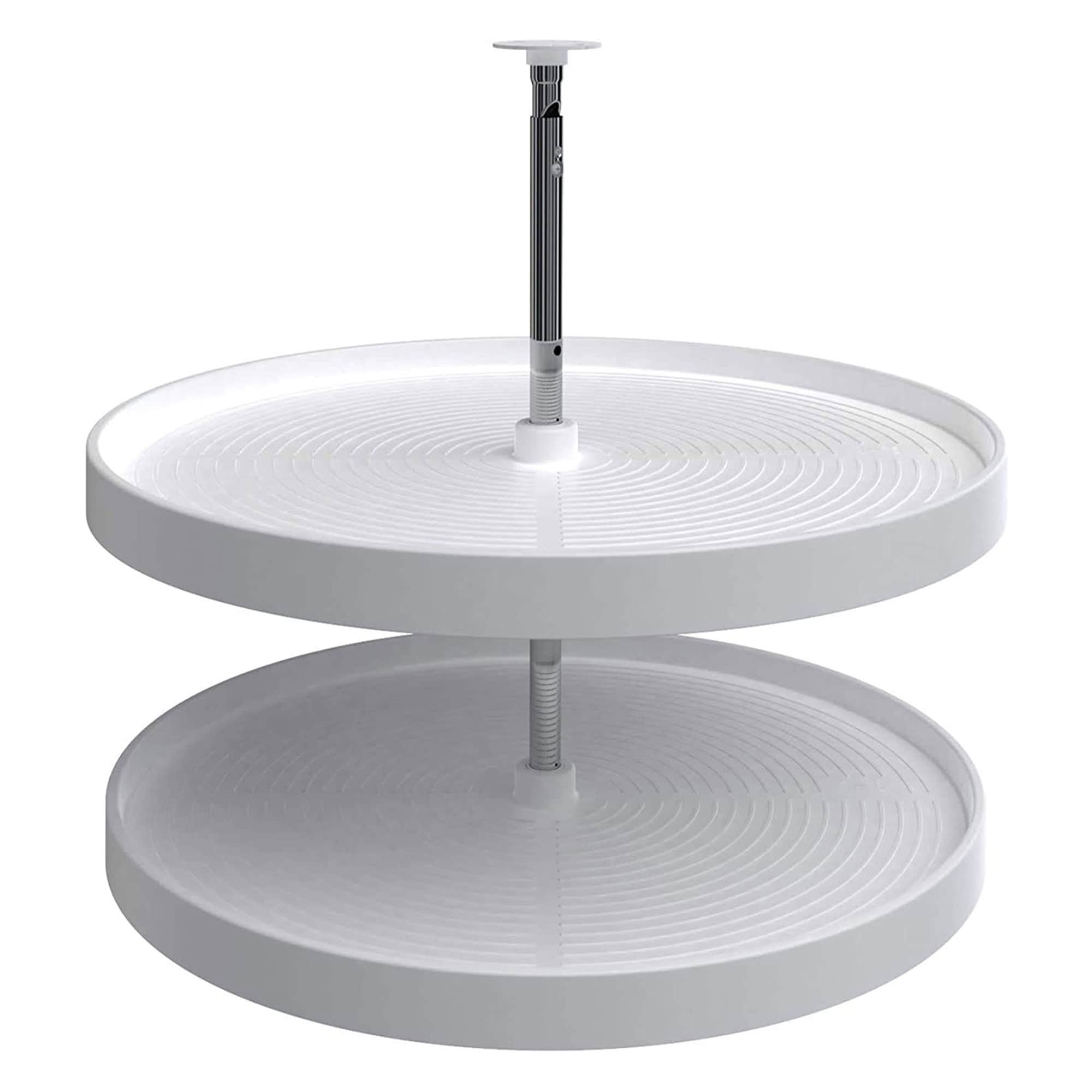 Rev-A-Shelf 239117 2 -Tier White Plastic Adjustable Height Full circle Cabinet Lazy Susan