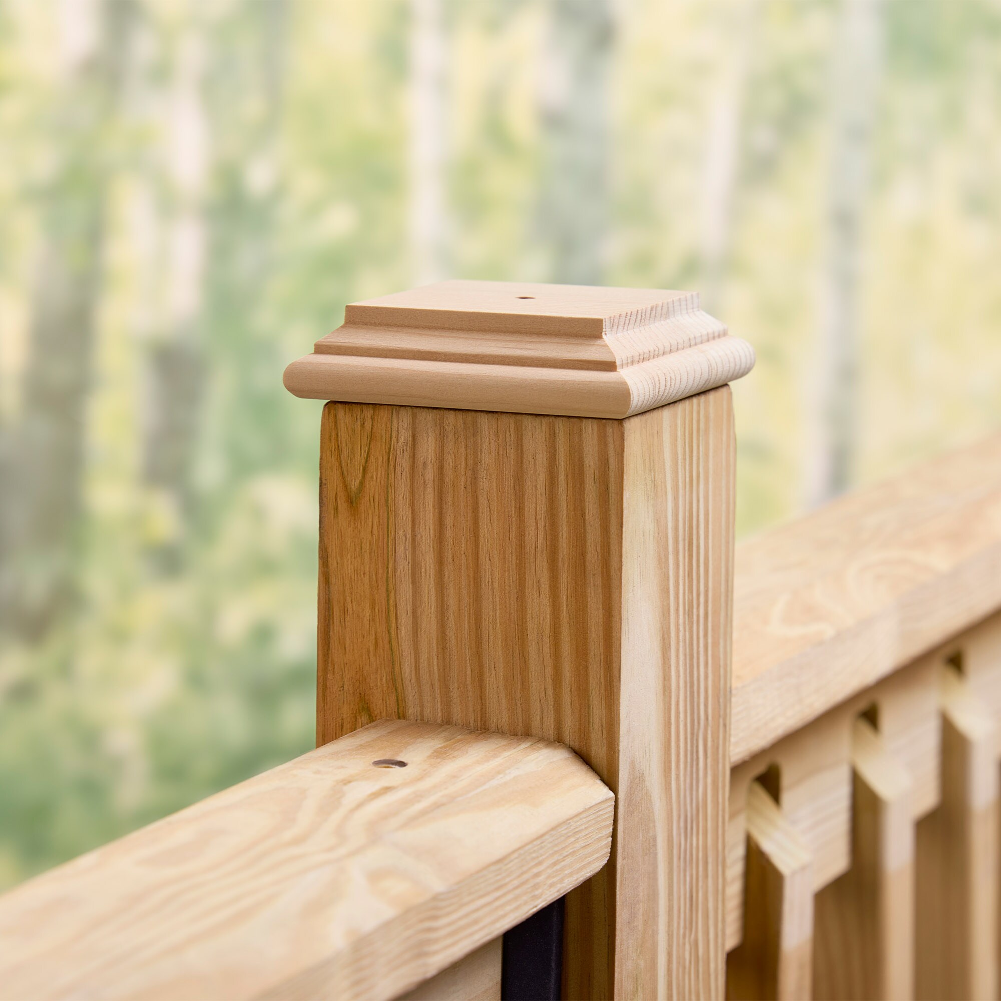 RELIABILT 4-in x 4-in Wood Redwood Deck Post Cap