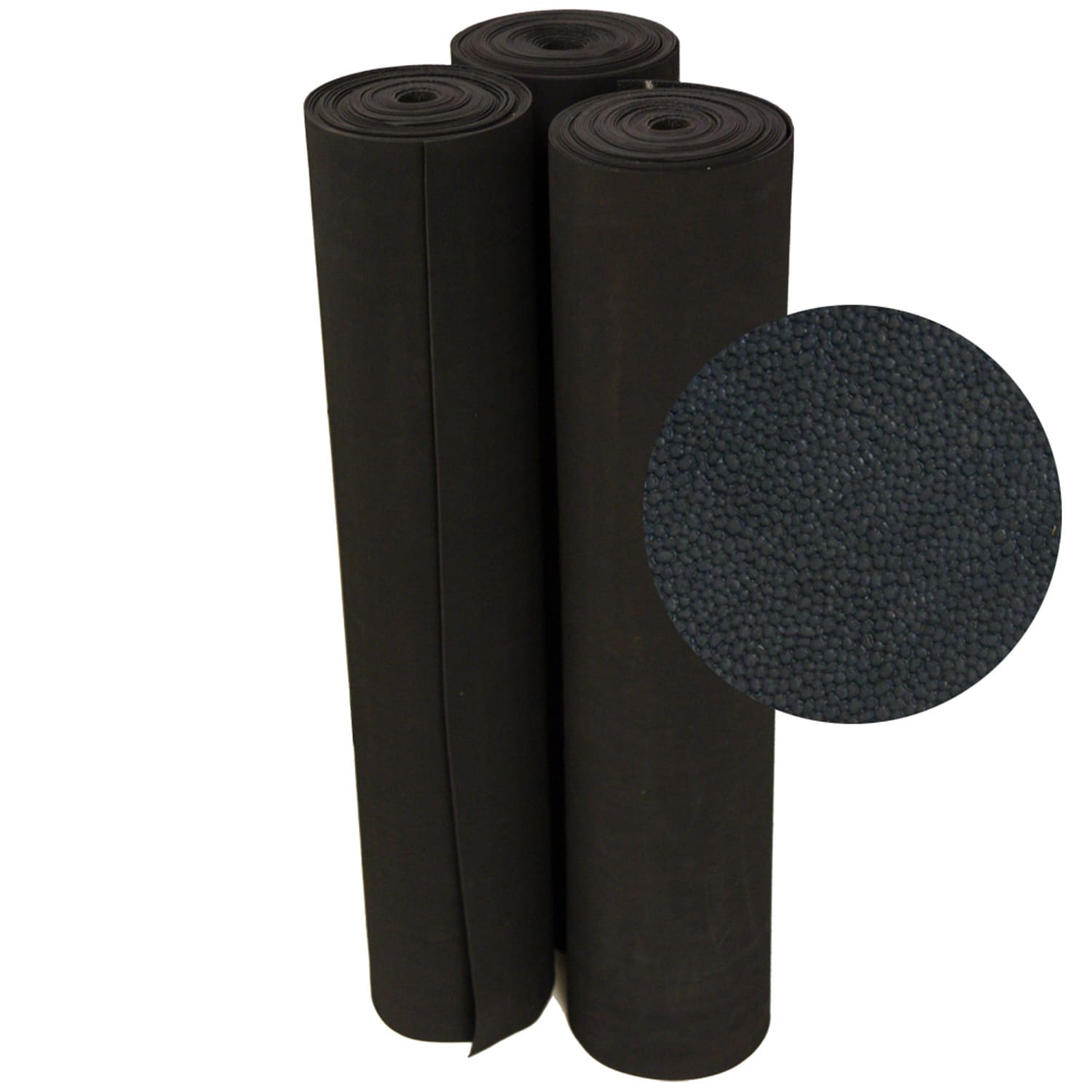 Rubber-Cal Tuff-n-Lastic Rubber Runner Mat - 1/8 Inches x 48 Inches x 3ft Rolled Rubber Flooring - Black