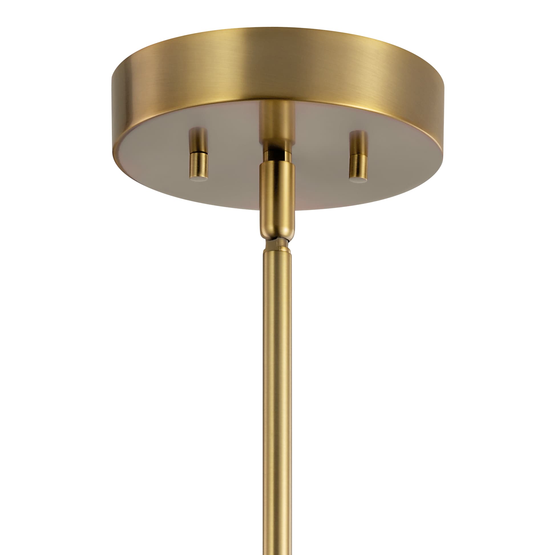 Brushed Natural Brass Mini LED Pendant with Frosted Acrylic Bowl
