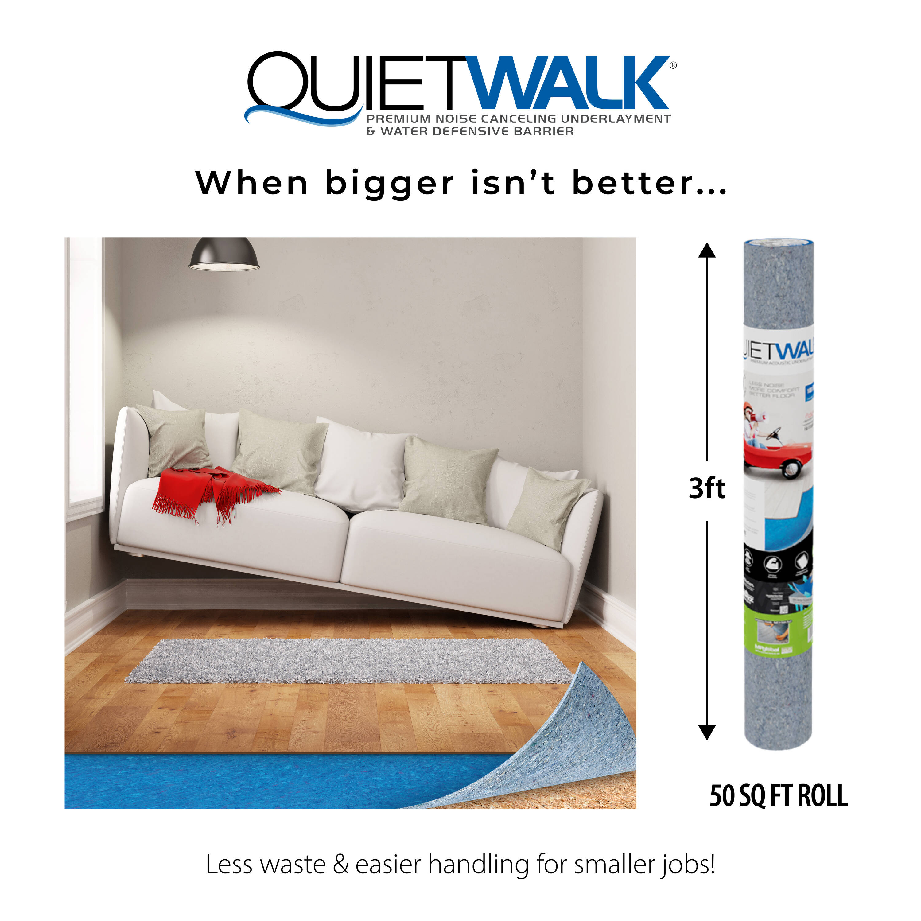 QuietWalk QW50B1LT Laminate-Underlayment - View #4