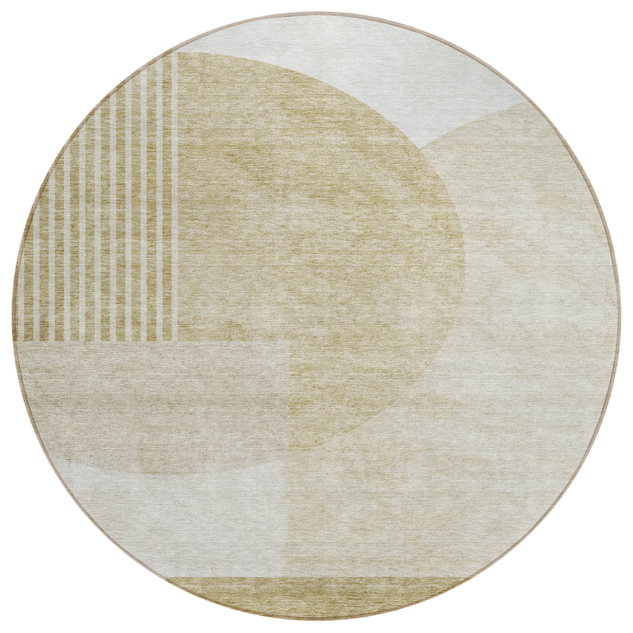 Addison Rugs ACN678BR8RO Chantille ACN678BR 8 x 8 (ft) Polyester Brown Round Indoor/Outdoor Geometric Machine washable Area rug