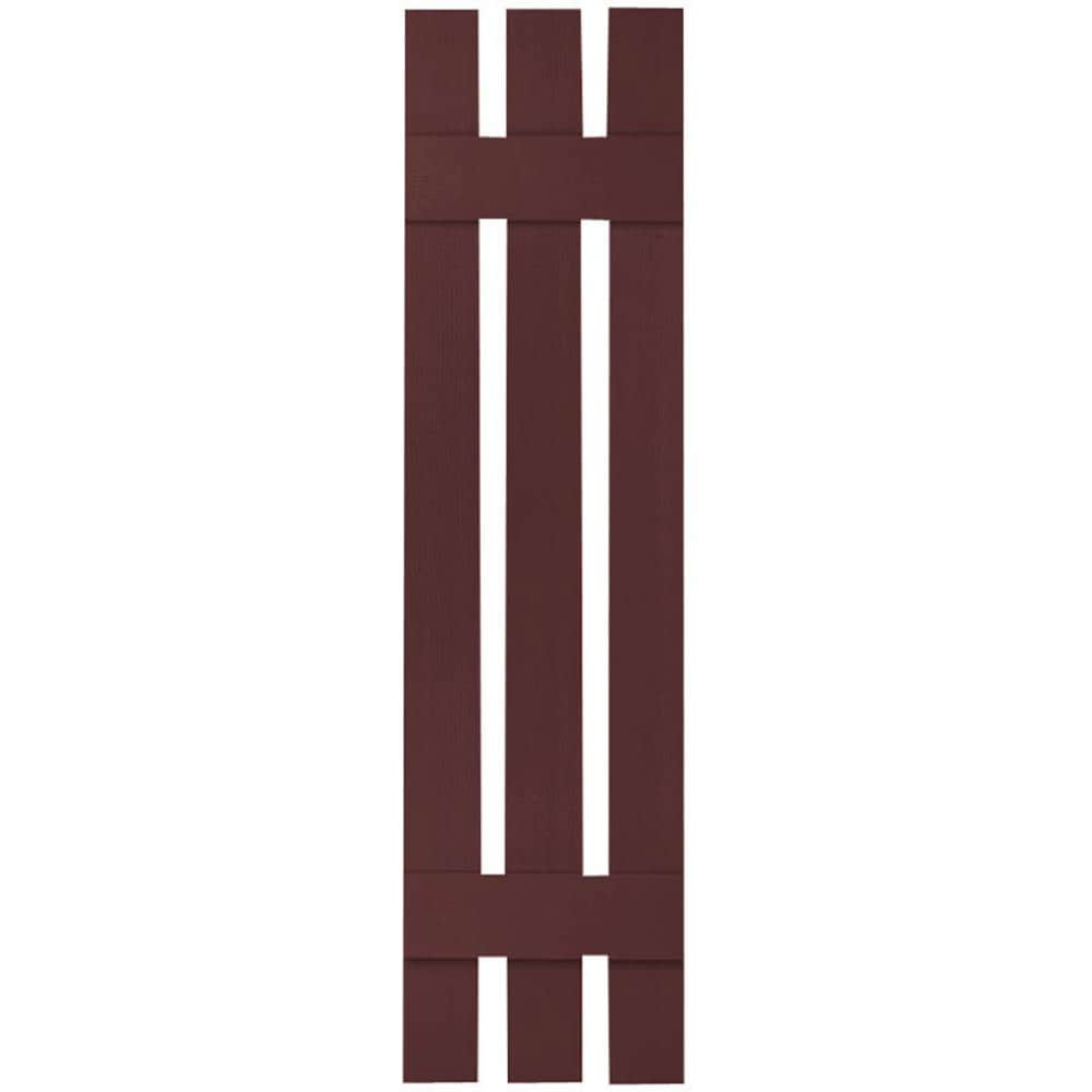 Ekena Millwork LS3S12X04700BD 12-in W x 47-in H Bordeaux Board and batten Spaced Exterior Shutters ( 2 -Pack )