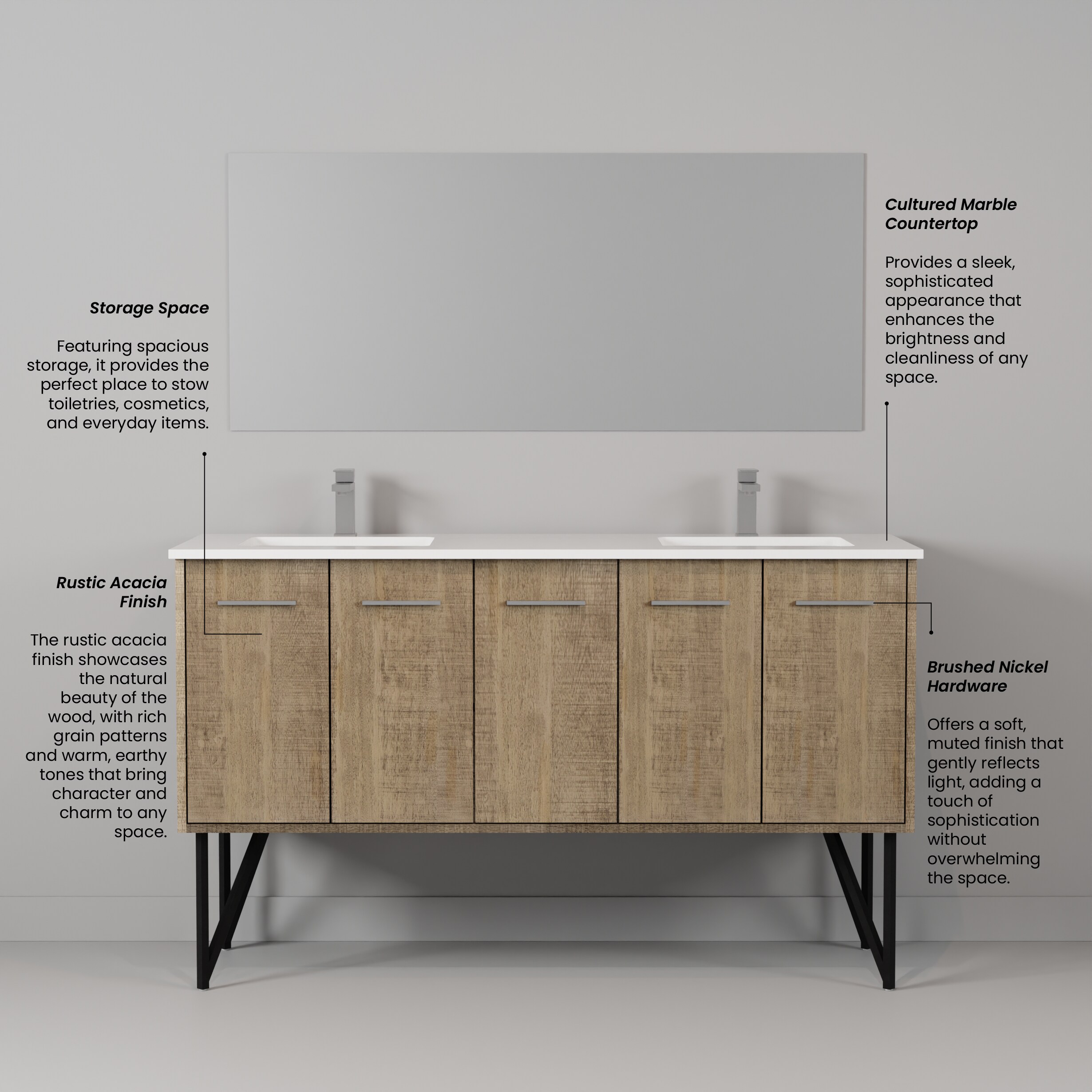 Lexora LVLY60DRA310 Bath-Vanity-Combo - View #11