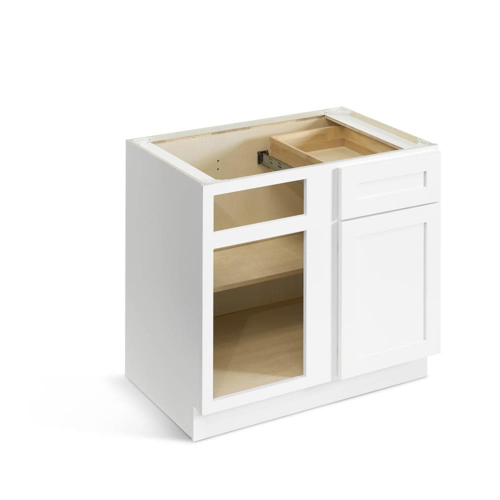 Valleywood Cabinetry 36 In W X 34 5 In H X 24 In D Pure White Birch Blind Door And Drawer Base