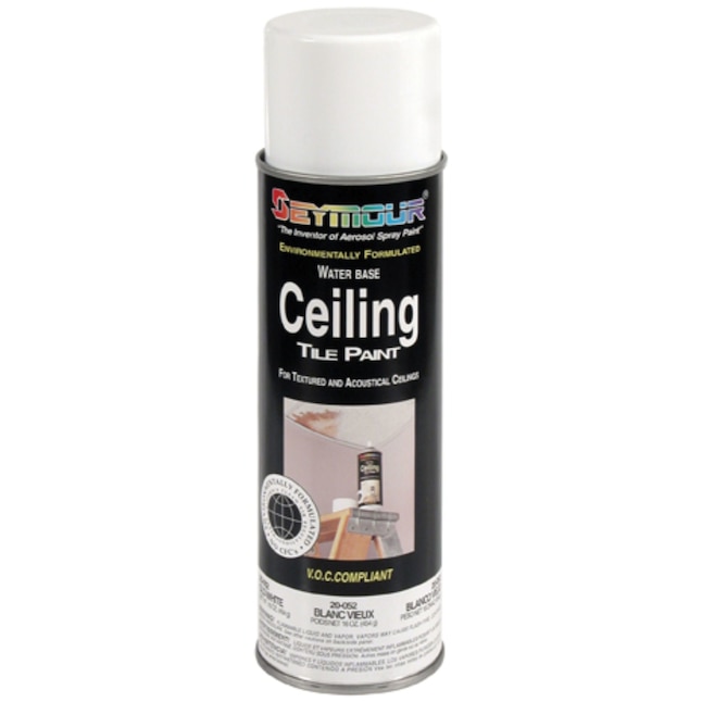 Seymour White Spray Paint In The, Is It Safe To Paint Ceiling Tiles