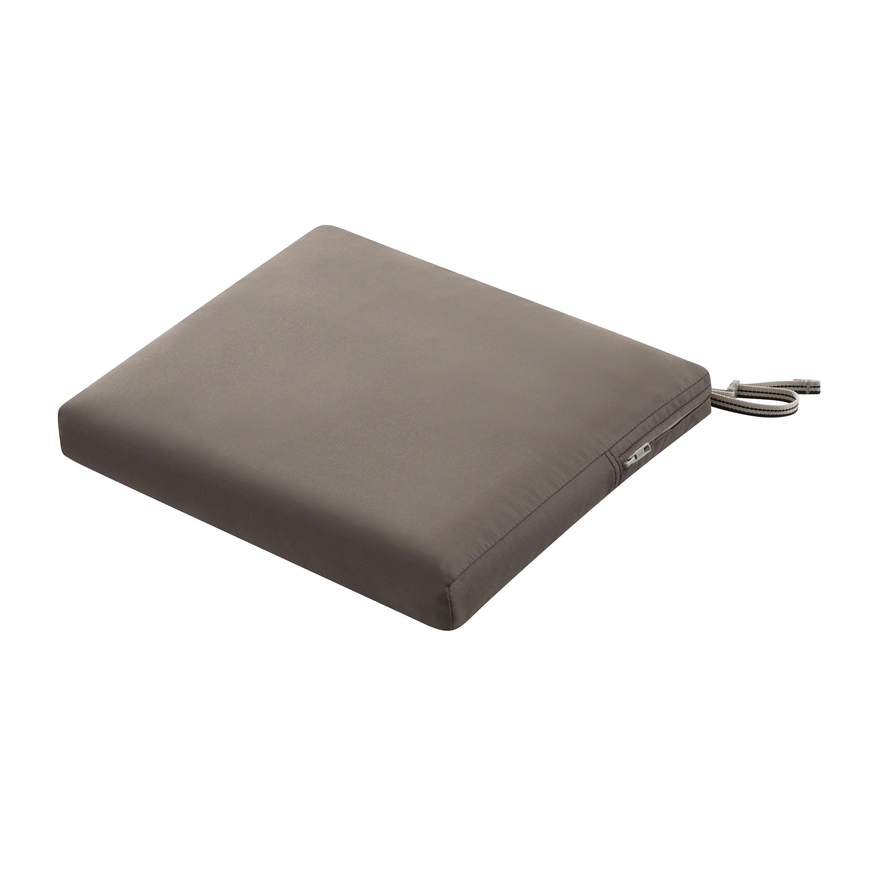 Classic Accessories 62-176-011001-EC Ravenna 18-in x 18-in 2 -Piece Dark Taupe Patio chair cushion