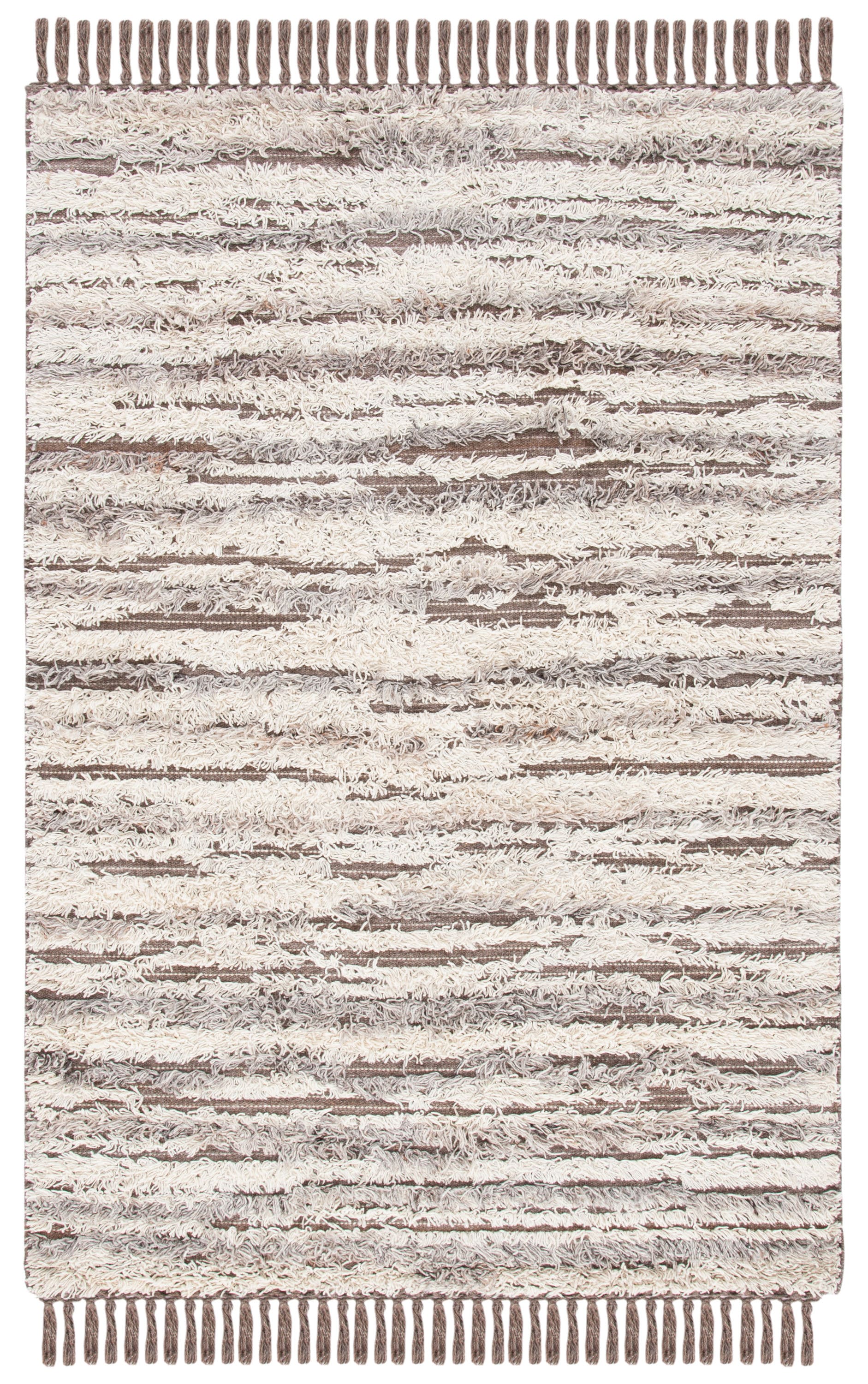 Safavieh CSB275A-5 Casablanca Dunya 5 x 8 (ft) Wool Natural/Ivory Rectangular Indoor Distressed/Overdyed Farmhouse/Cottage Area rug