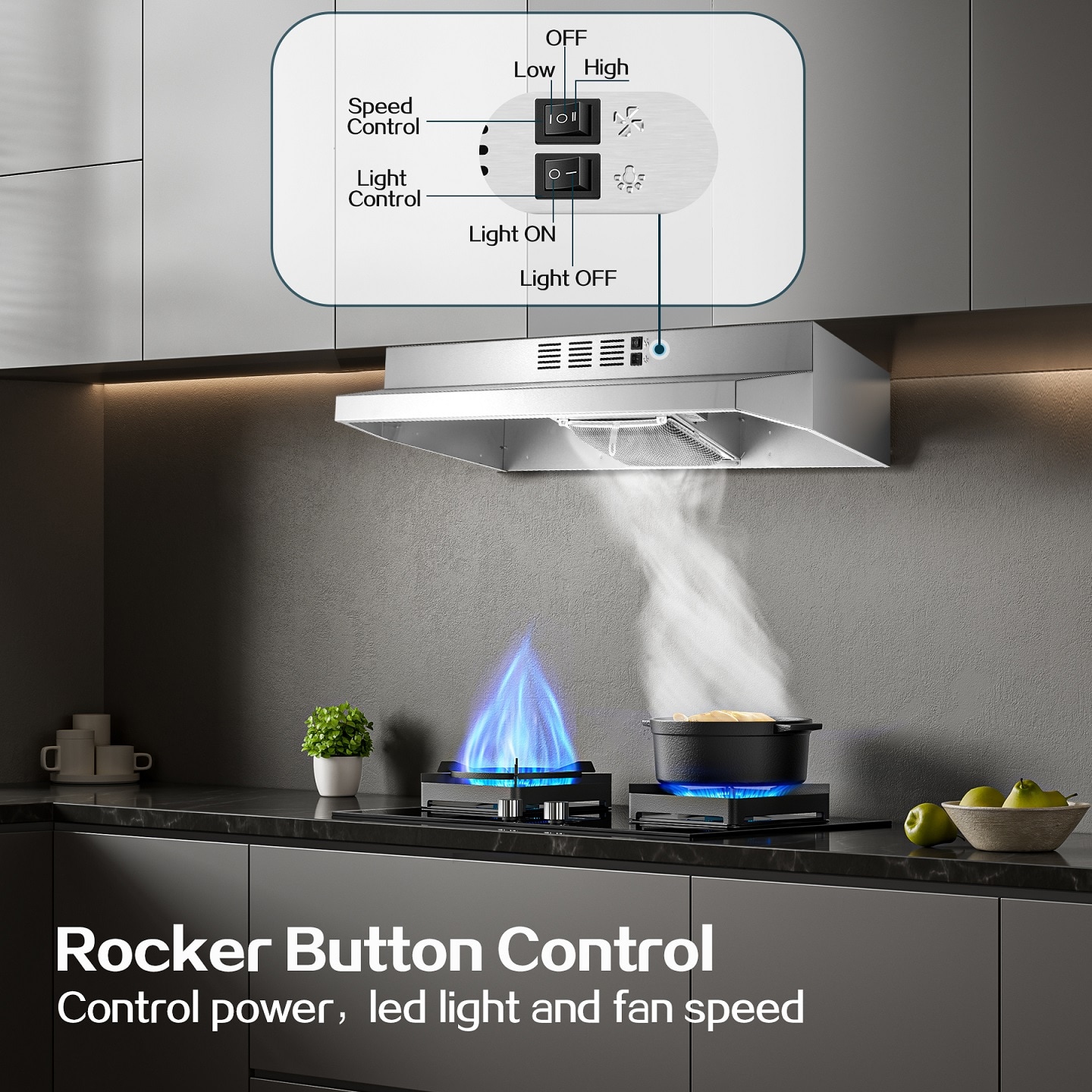 Zomagas 3960S Undercabinet-Range-Hoods - View #3