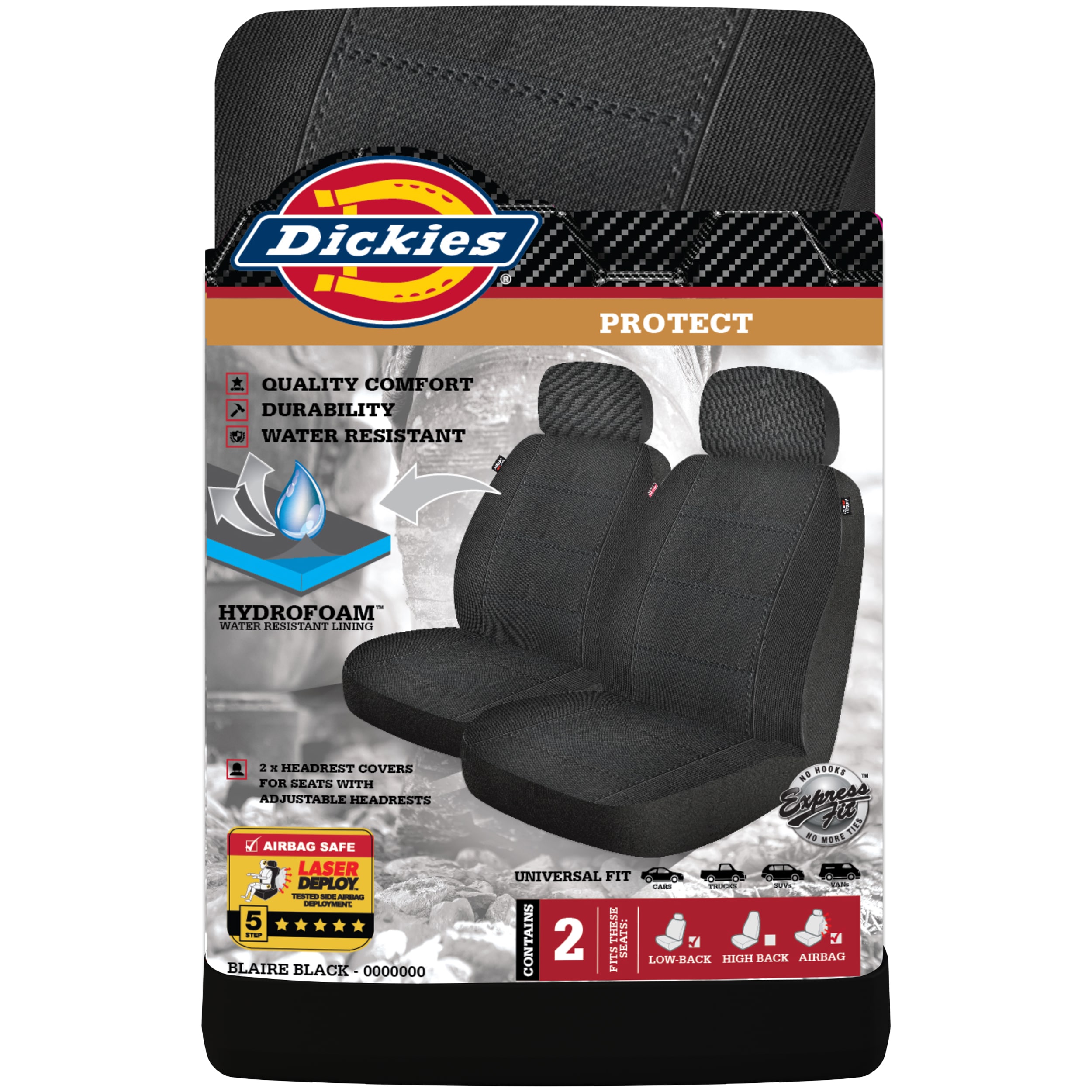 Bar & Shield Seat Cover 2 Pack