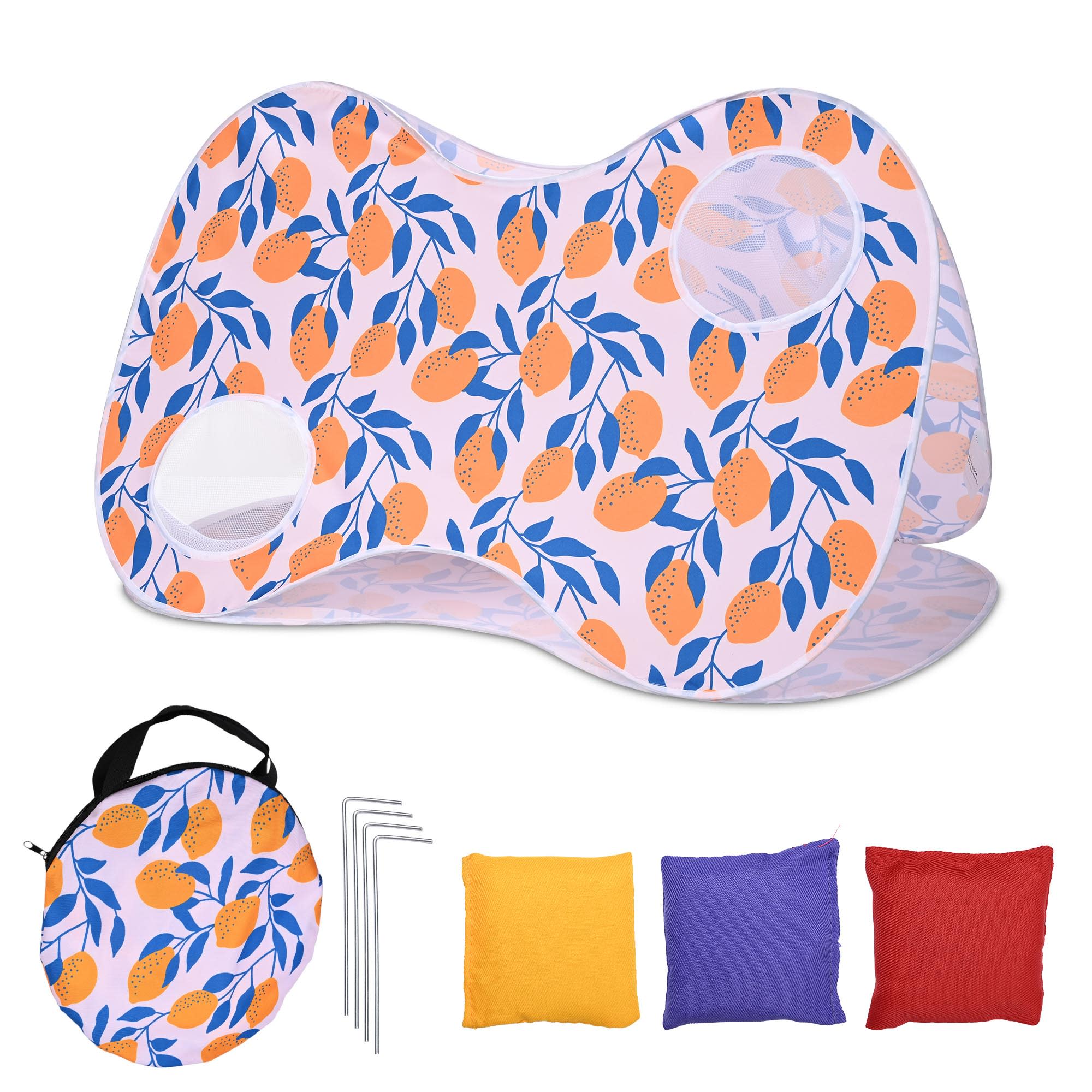 LAGarden 07TSG001-POP-LM01-LO  Foldable Bean Bag Toss Game Toy Portable Cornhole Board Outdoor Beach