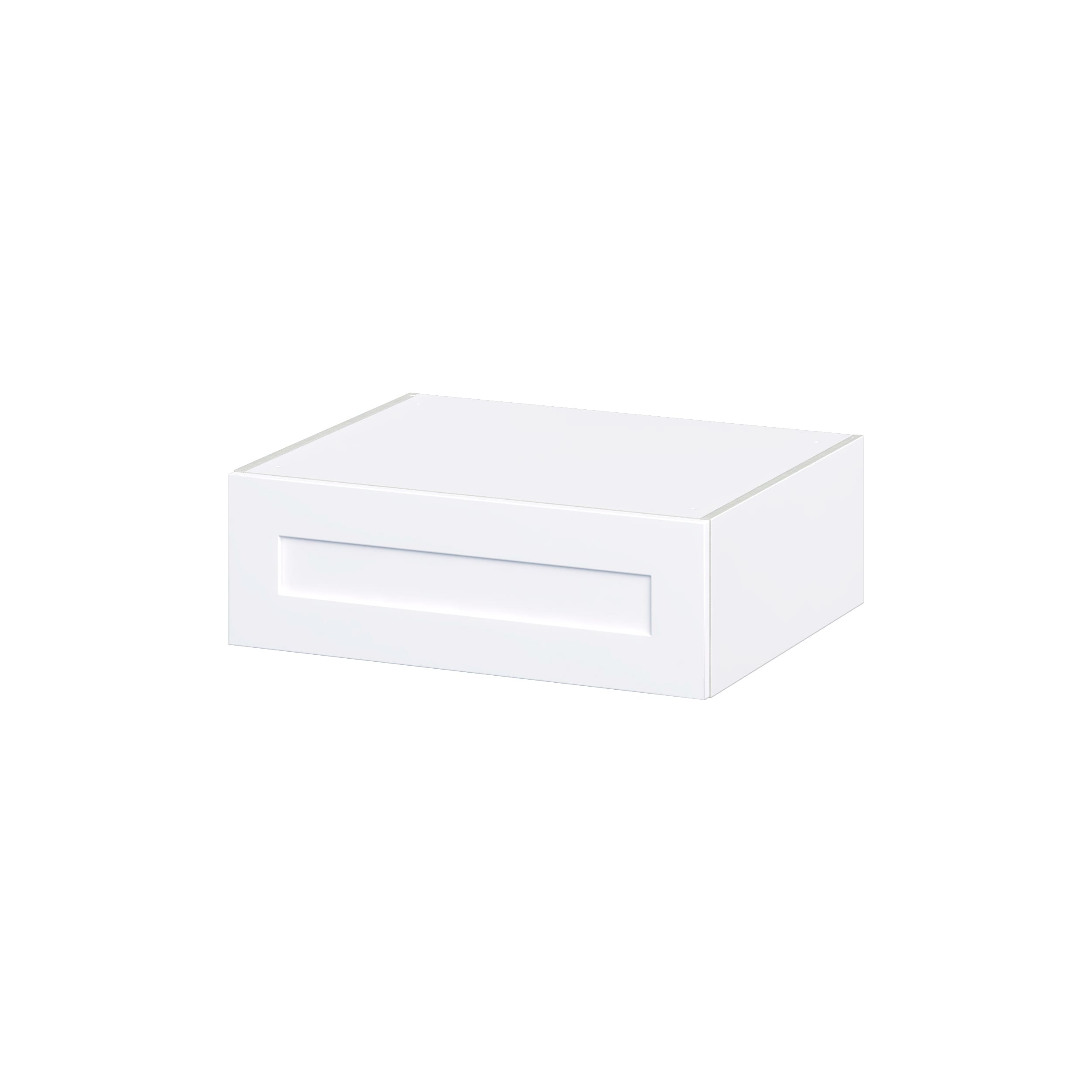 Hugo&Borg Jolie 27-in W x 10-in H x 24-in D Warm White Wall Fully Assembled Cabinet (Recessed Panel Shaker Door Style)