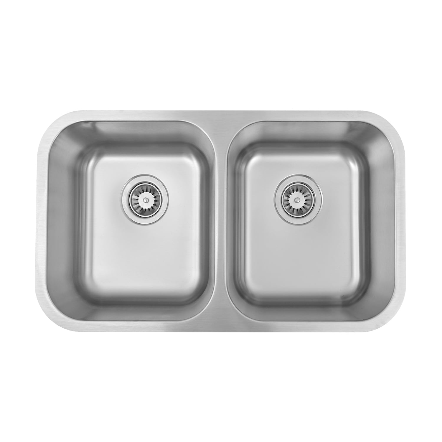 DX-3118 Undermount 18.5-in x 32.25-in Stainless Steel Double Equal Bowl Kitchen Sink | - DAX KA-3118