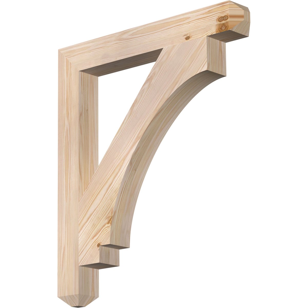 Ekena Millwork BKT04X28X32IMP04SDF Imperial craftsman smooth 3-1/2-in x 28-in x 32-in Douglas fir Brown Wood Standard bracket