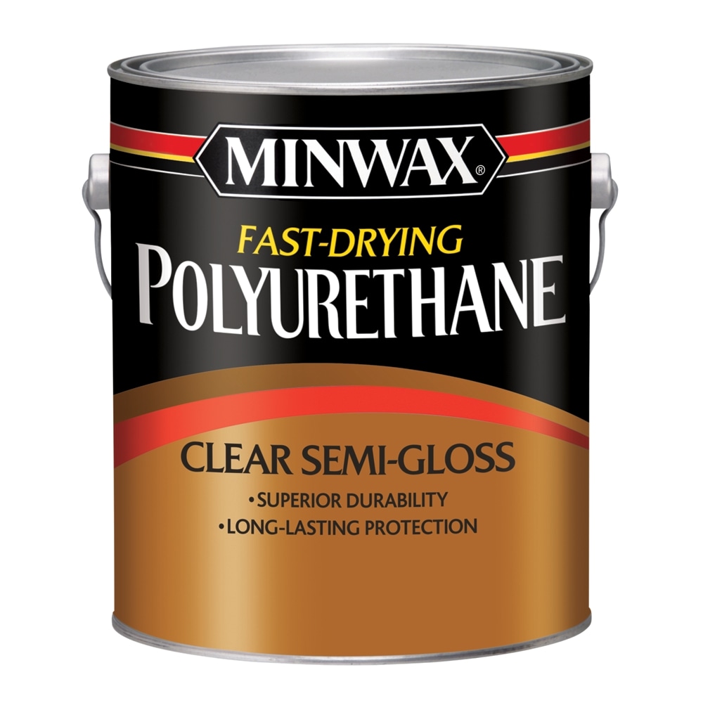 Minwax 71029000 Fast-Drying Polyurethane Oil-based Clear Transparent Semi-gloss Interior Stain ( 1-gallon )