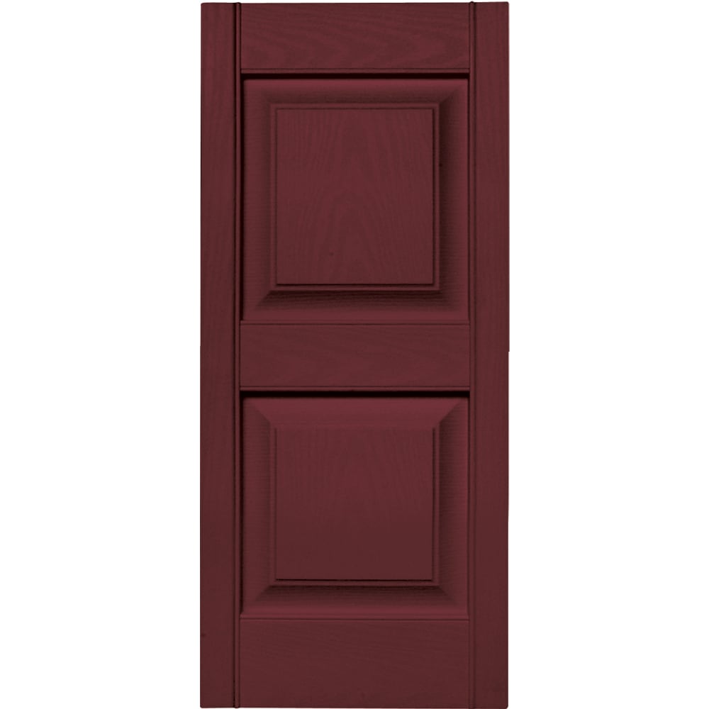 Vantage V4711435078 14.875-in W x 34.875-in H Wineberry Raised panel Exterior Shutters ( 1 -Pack )