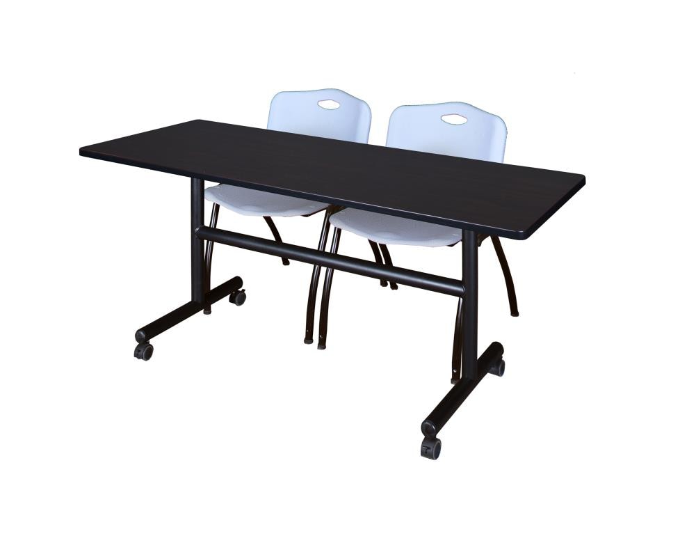 Regency MKFT6024MW47GY Training Brown 4-Person Training Table (60-in W x 29-in H)