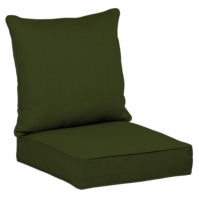 Allen Roth 2 Piece Panama Green Deep, Green Patio Seat Cushions